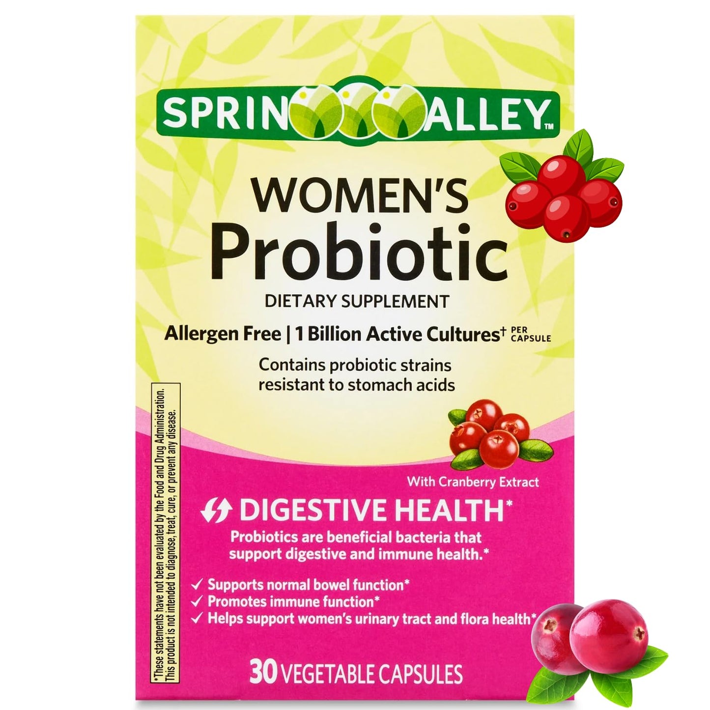 Generic Probiotics for Women Capsules, 1 Billion CFUs, 30 Count