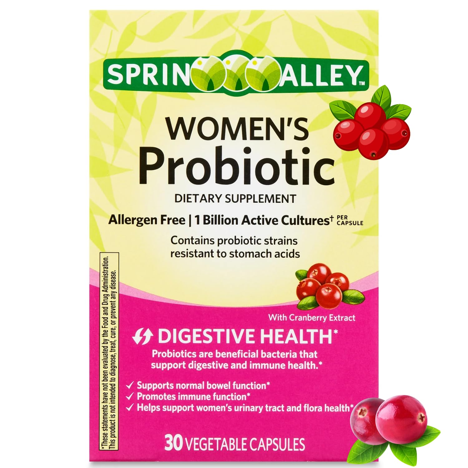 Generic Probiotics for Women Capsules, 1 Billion CFUs, 30 Count