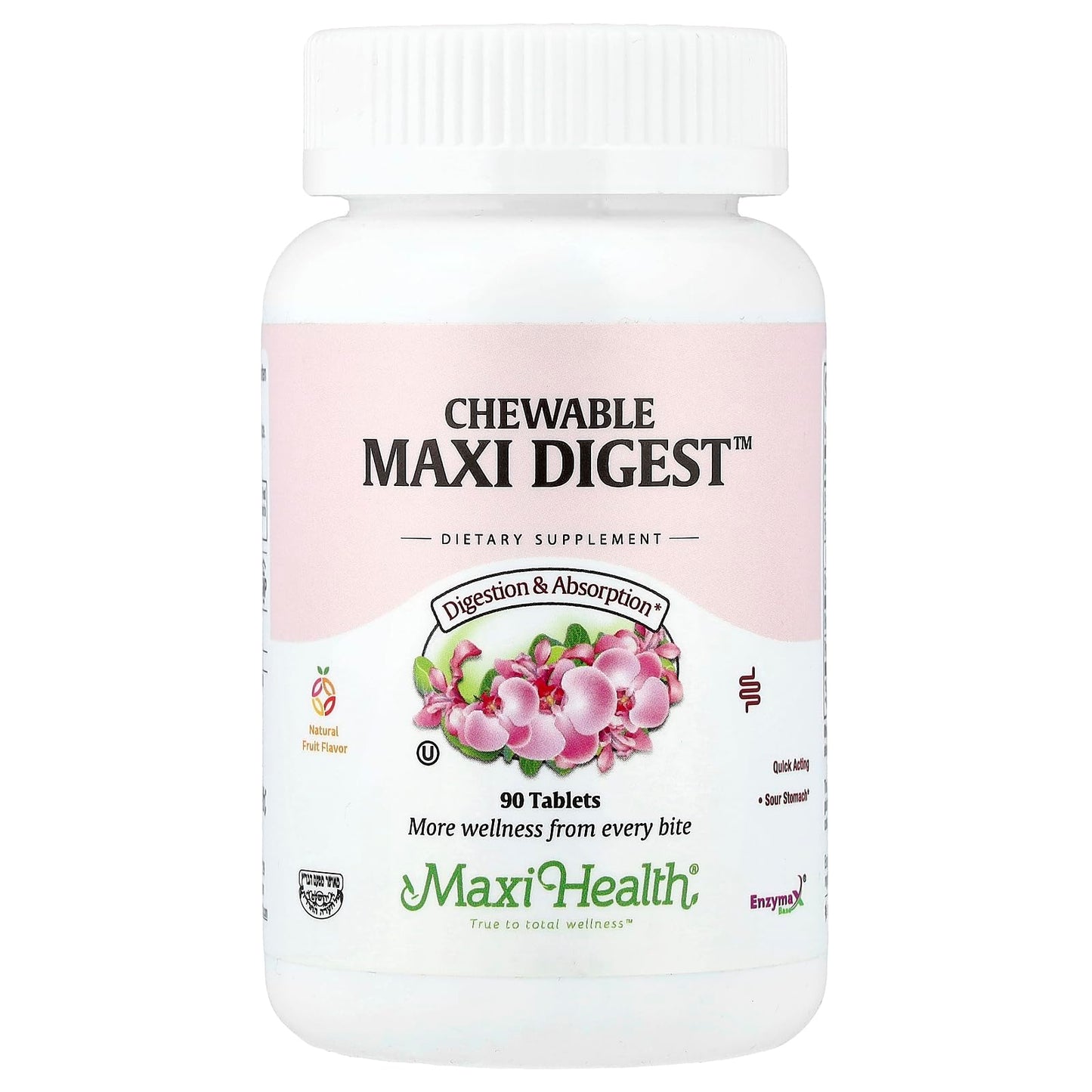 Maxi Health Digest Support Herbal & Enzyme Complex for Protein Digestion Capsules, 90 Count