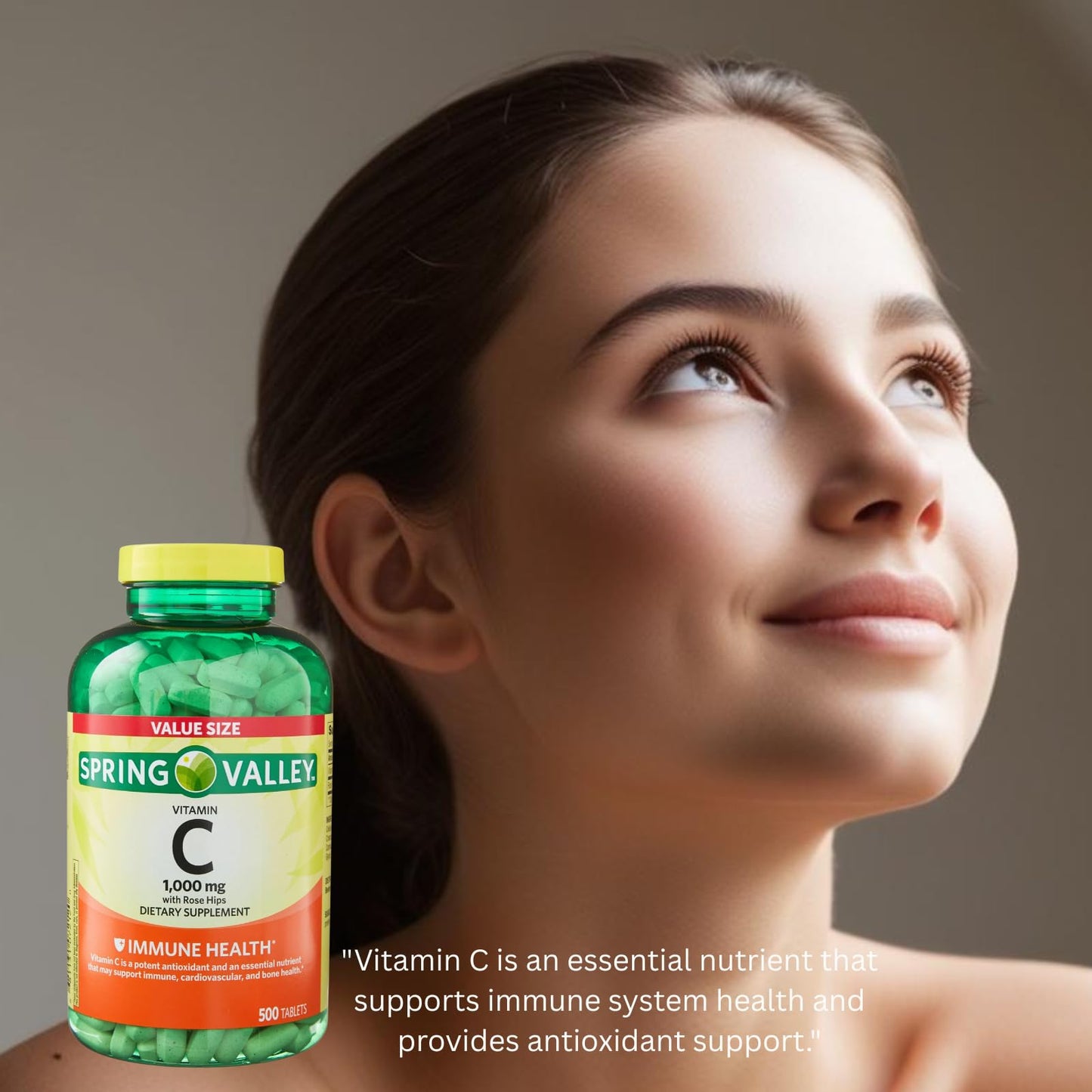 Generic Vitamin C 1000mg with Rose Hips Tablets, 500 Count