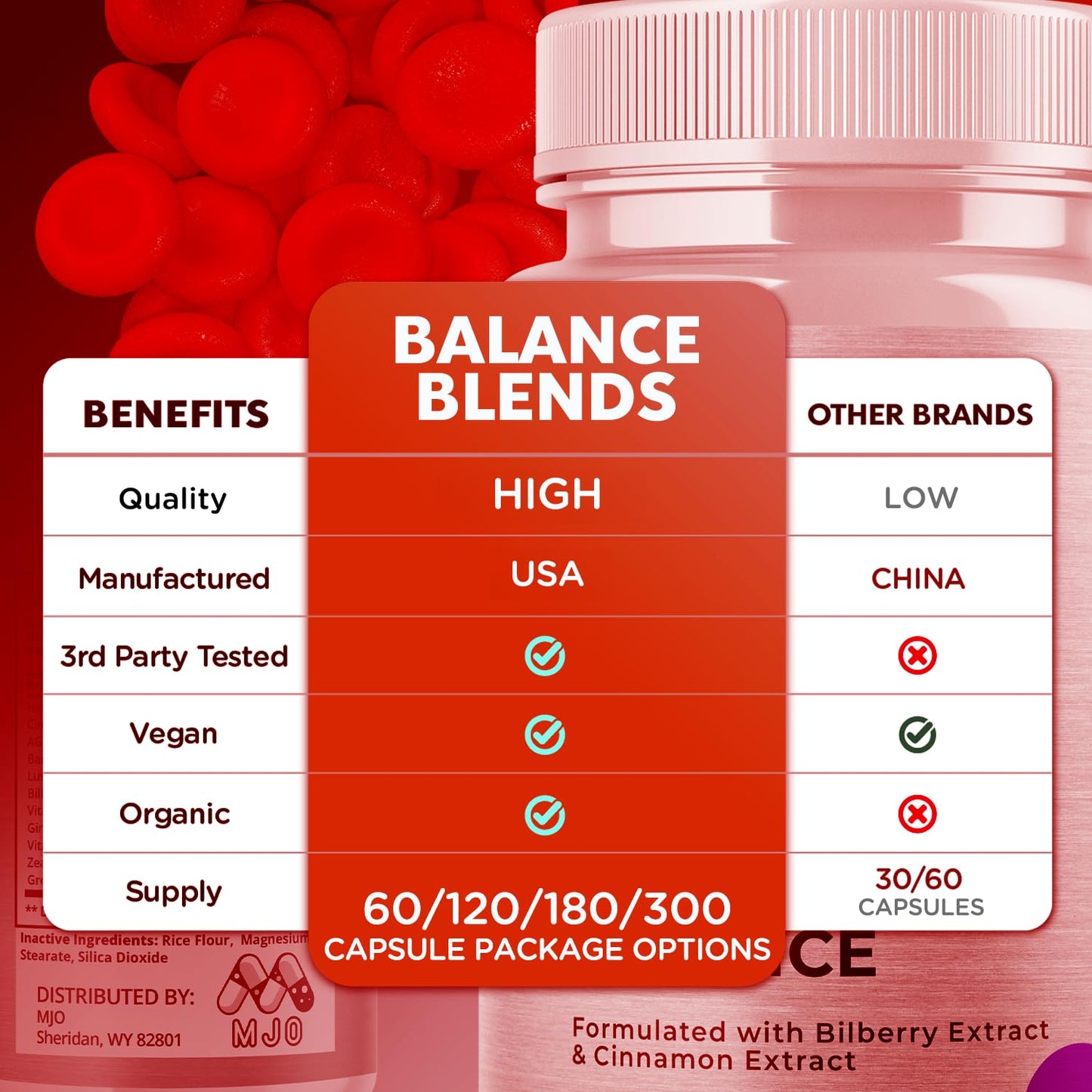 MJO Balance Blends Blood Capsules 60 Count
