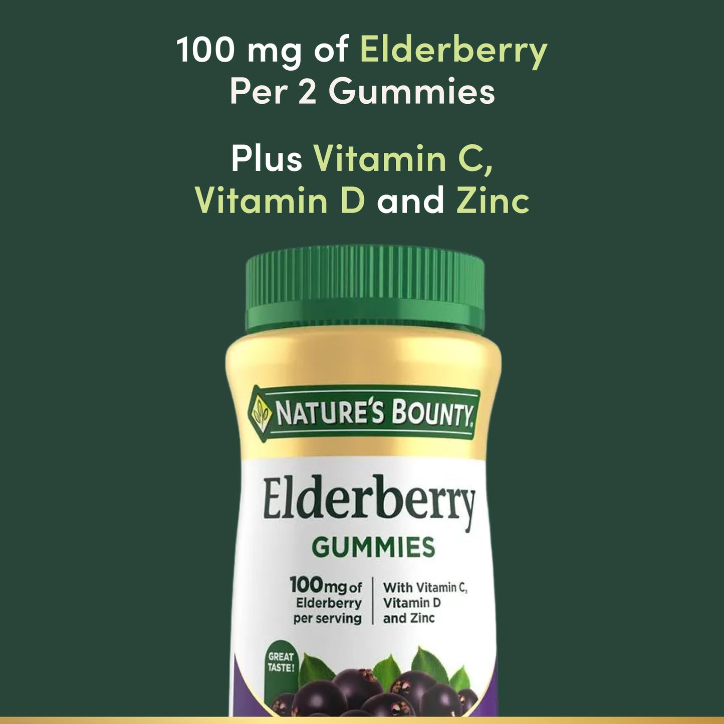 Nature's Bounty Elderberry Gummies, 70 Count