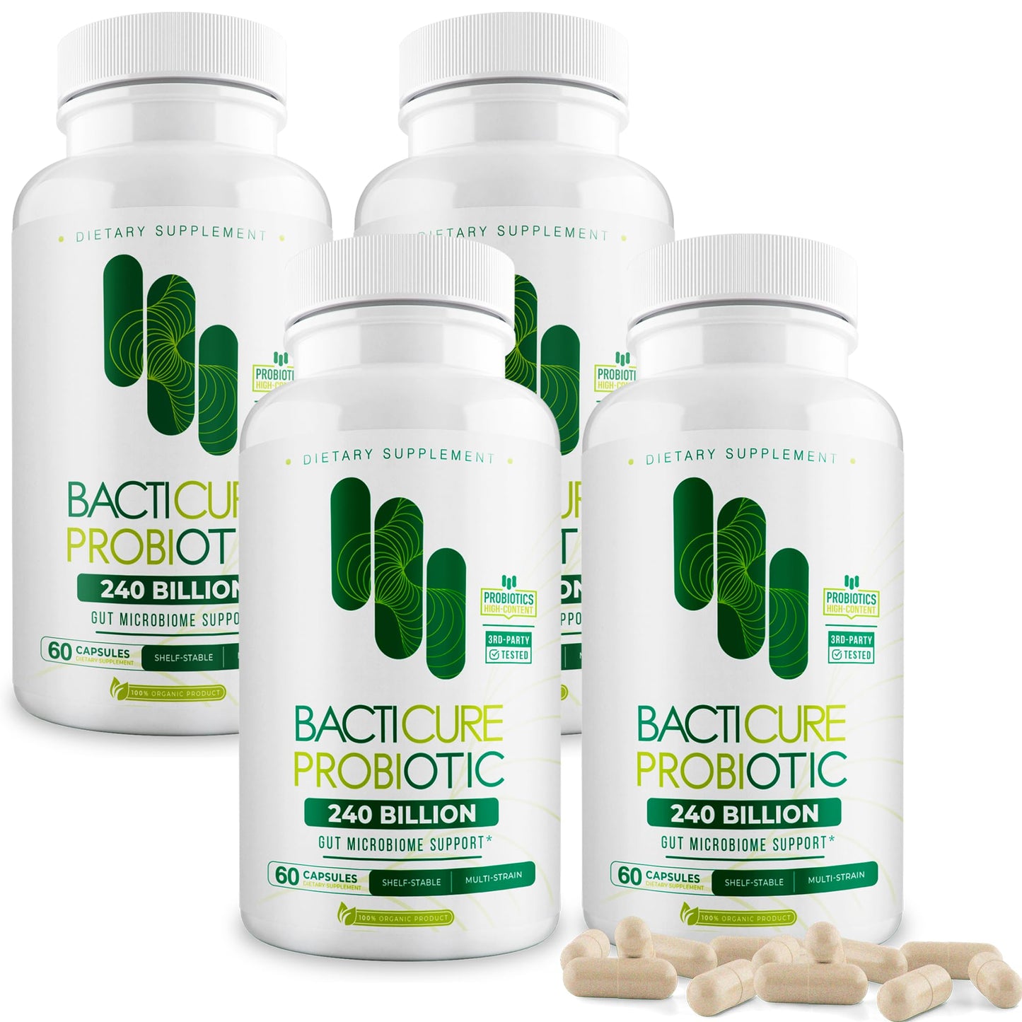 BACTERIUM PLUS Bacticure Probiotic Capsule 240 Capsules