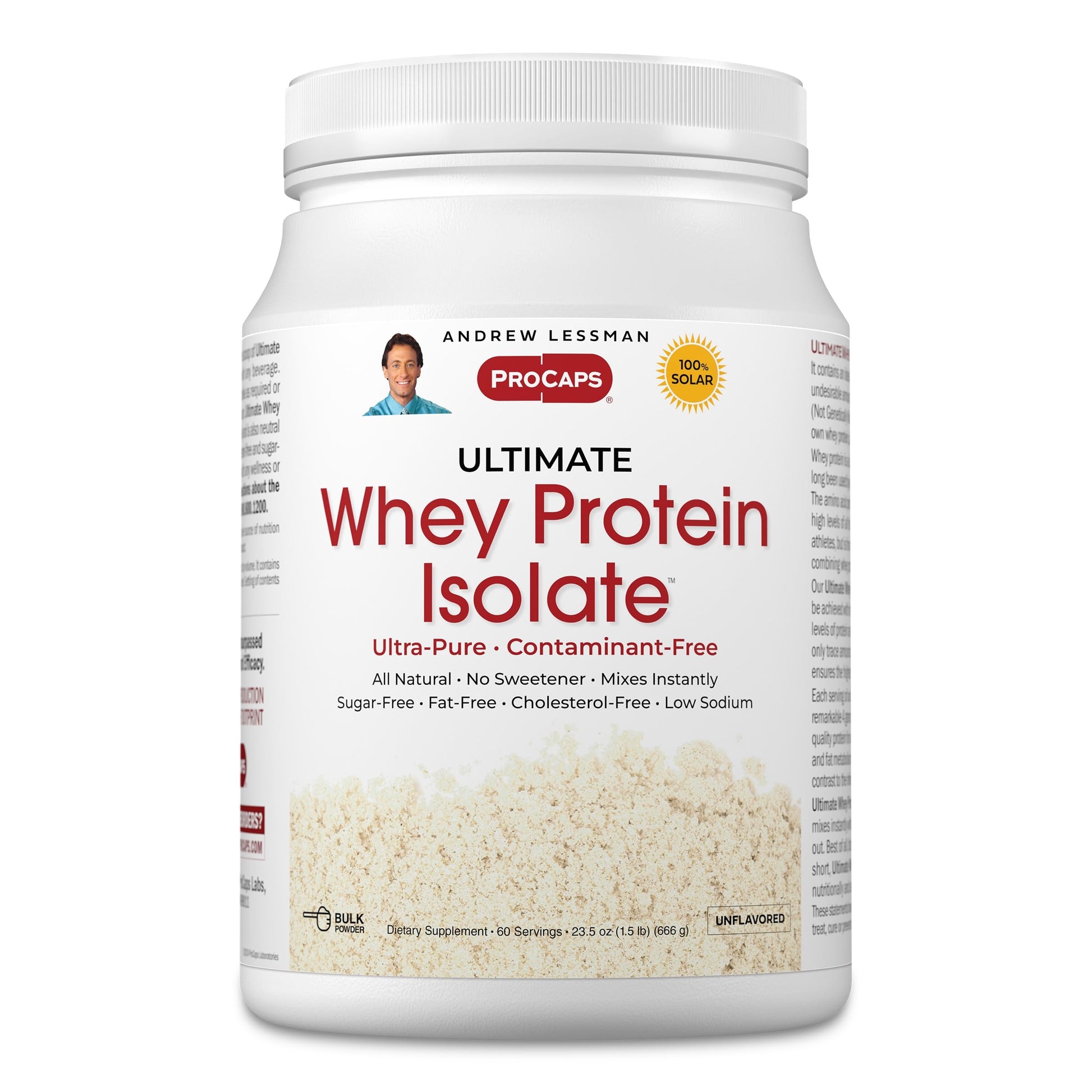 Andrew Lessman Ultimate Whey Protein Isolate Powder (60 Servings)