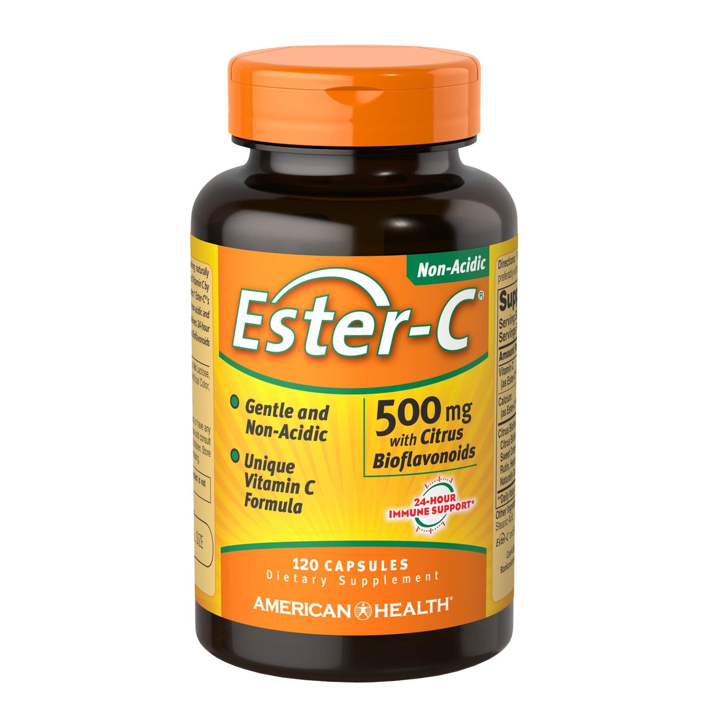 American Health Ester-Vitamin C with Citrus Bioflavonoids 500 mg Capsules, 120 Count