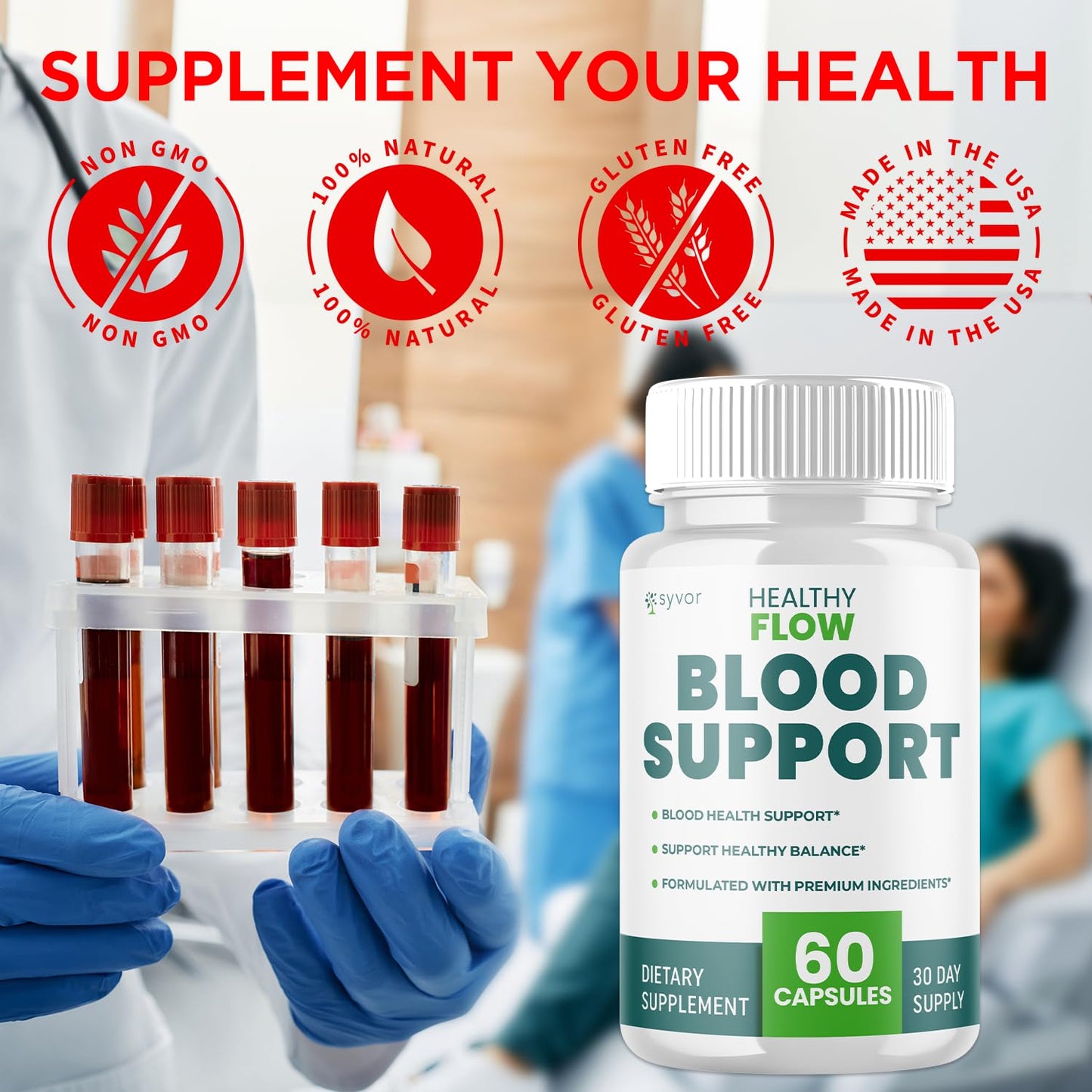 PureFight4U Healthy Flow Blood Support Capsules, 60 Capsules