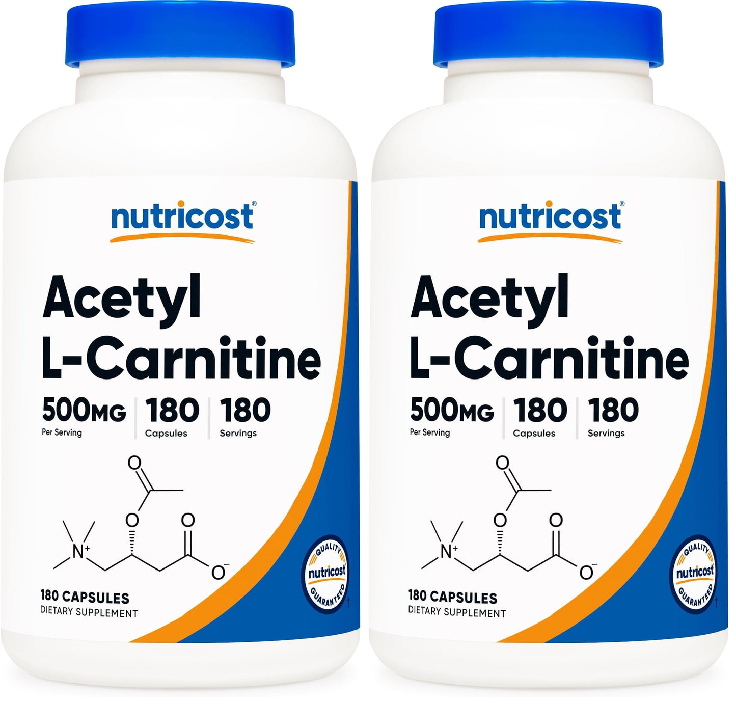 Nutricost Acetyl L-Carnitine (ALCAR) 500mg Capsules, 360 Count