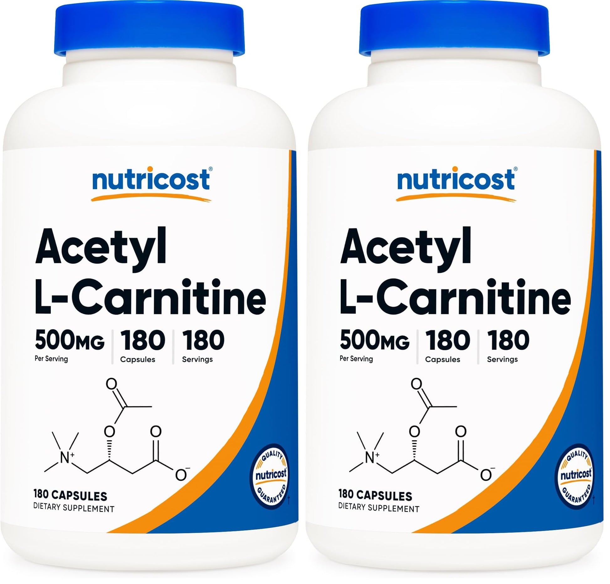 Nutricost Acetyl L-Carnitine (ALCAR) 500mg Capsules, 360 Count