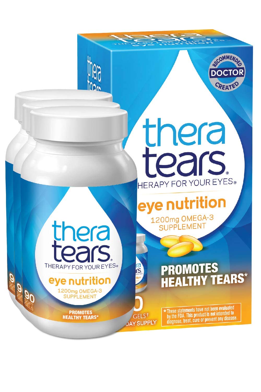 TheraTears 1200mg Omega-3 Eye Nutrition Softgels, 270 Count