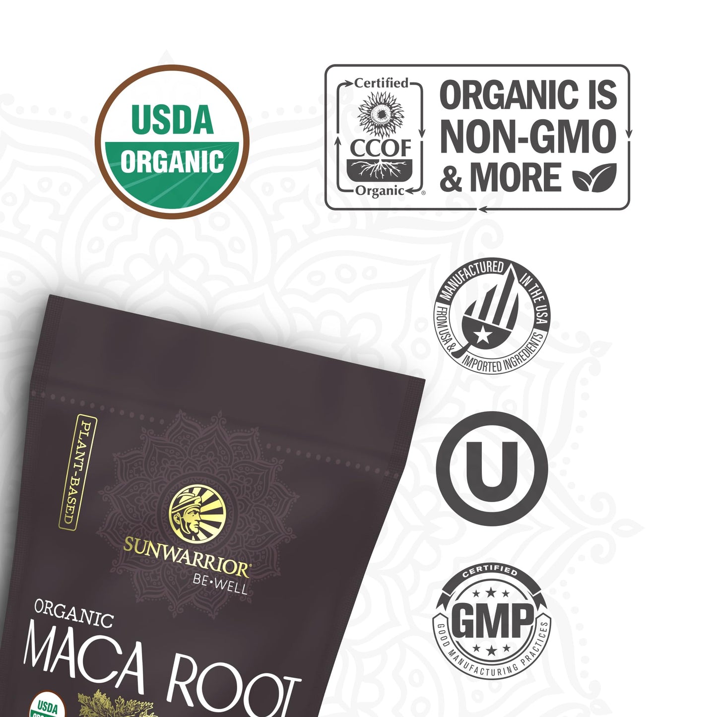 Sunwarrior Organic Maca Root Powder Yellow 8.46 oz