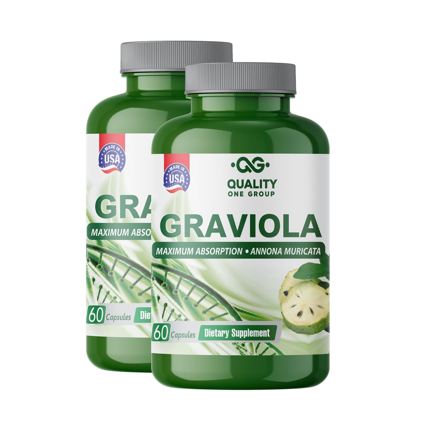 QUALITY ONE Graviola Max Graviola Extract Supplement 120 Capsules