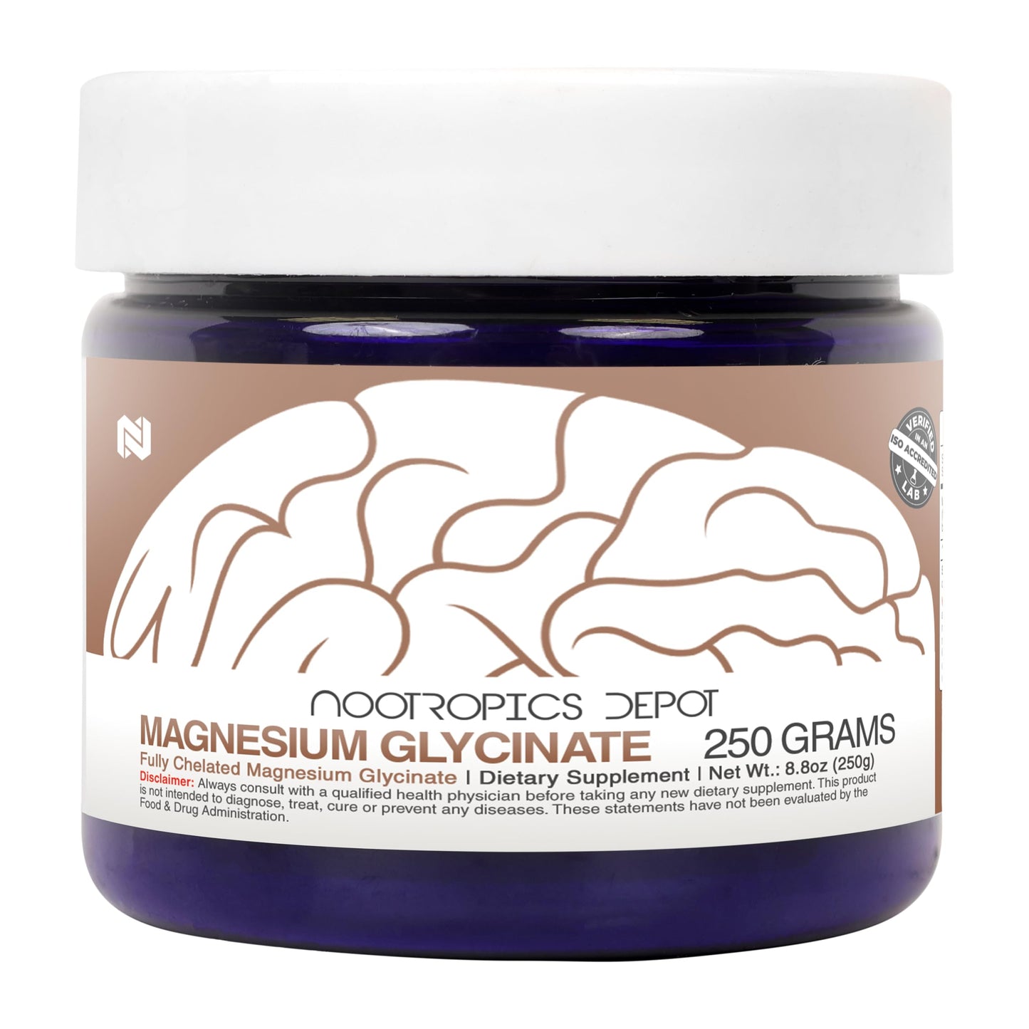 Nootropics Depot Magnesium Glycinate Powder 8.81 Ounce