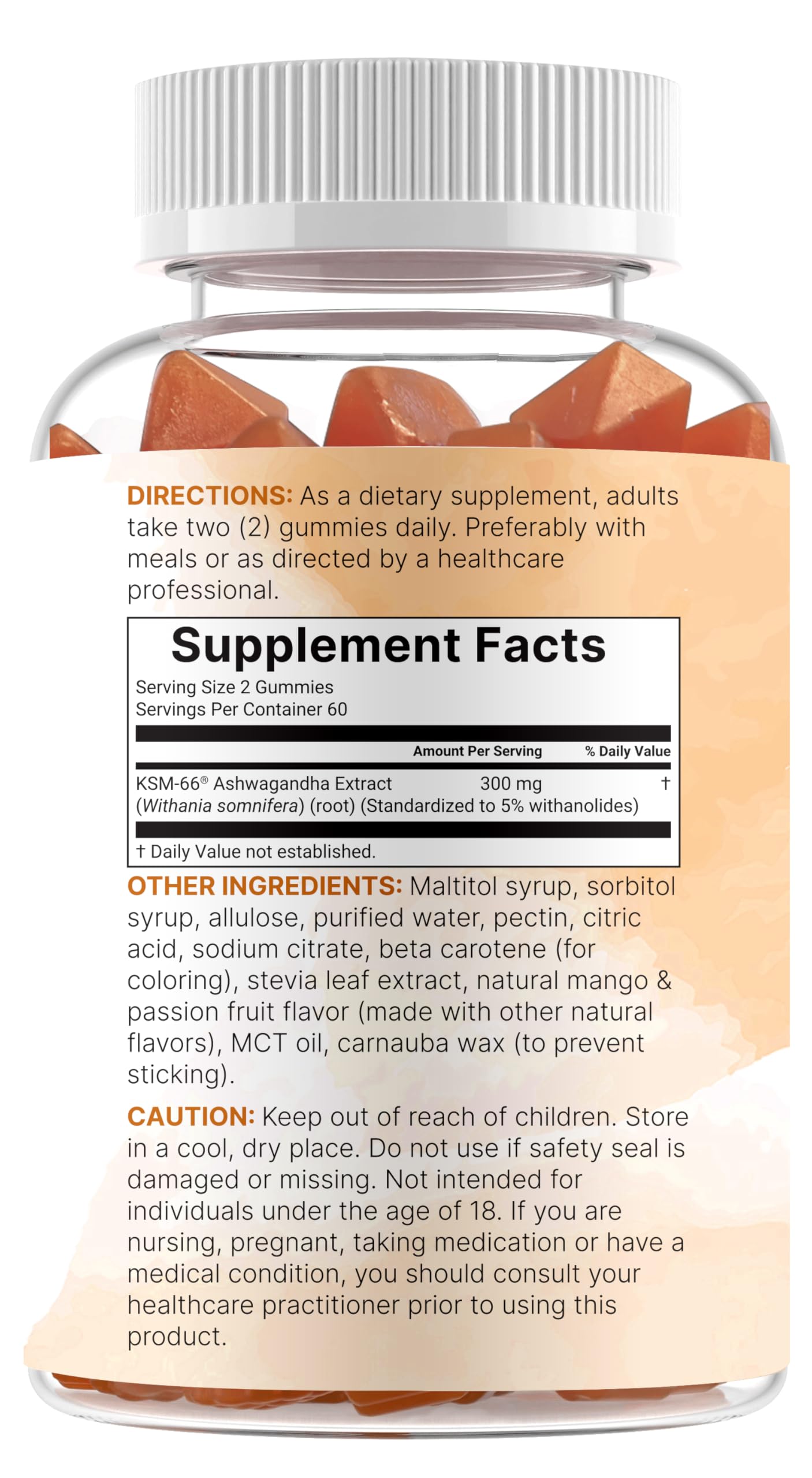 Micro Ingredients KSM-66 Ashwagandha Gummies 120 Count