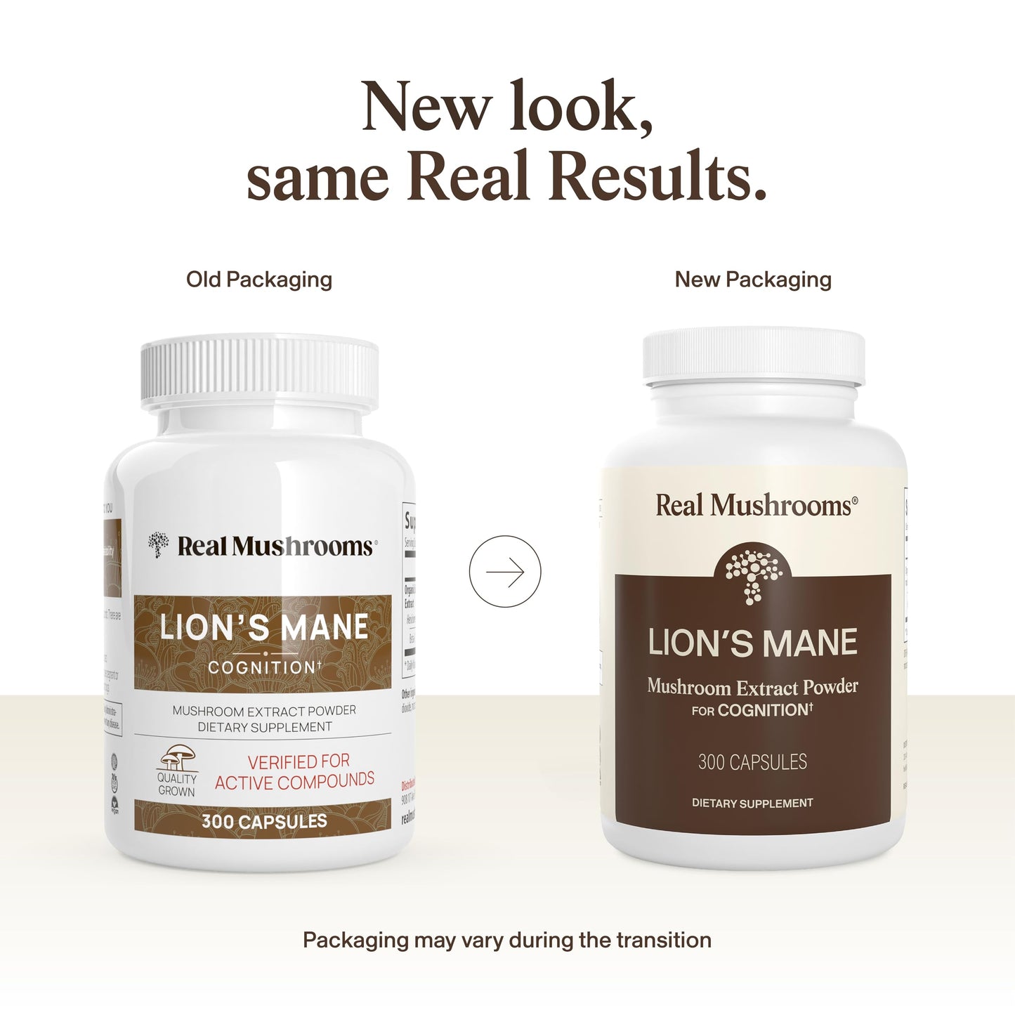 Real Mushrooms Lion's Mane Supplement Capsule 300 Count