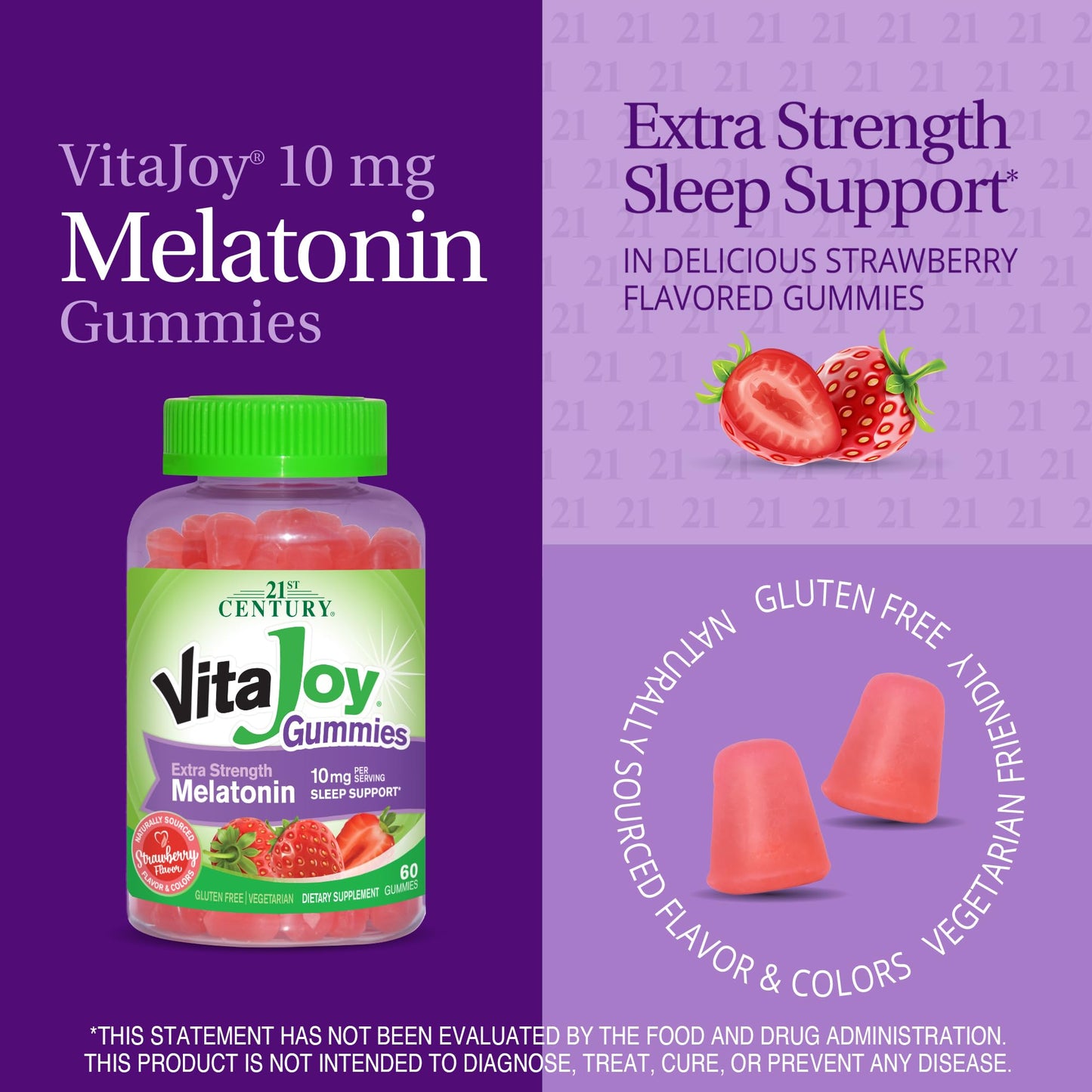 21st Century VitaJoy Melatonin 60 Gummies