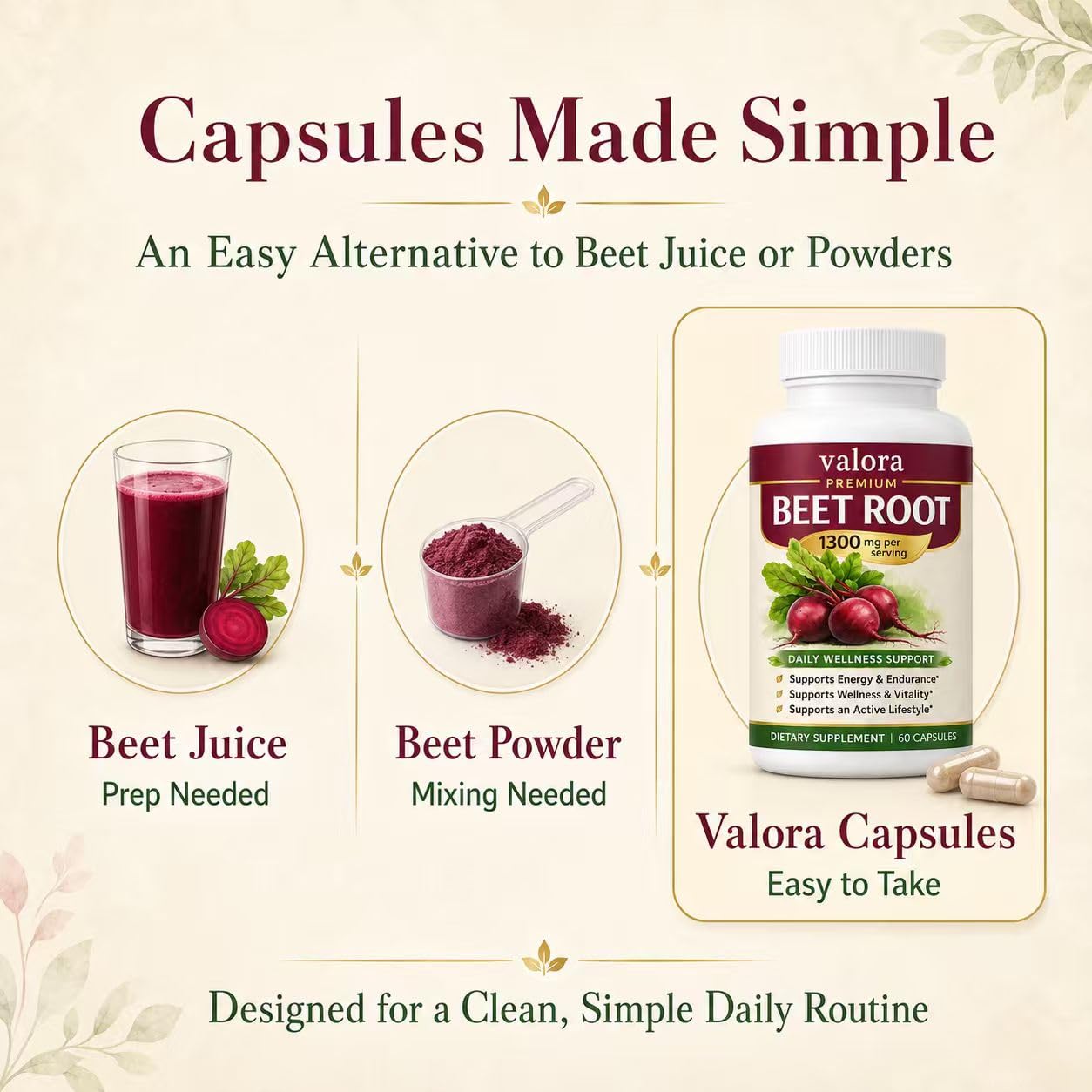 Valora Beetroot Capsules 60 Count