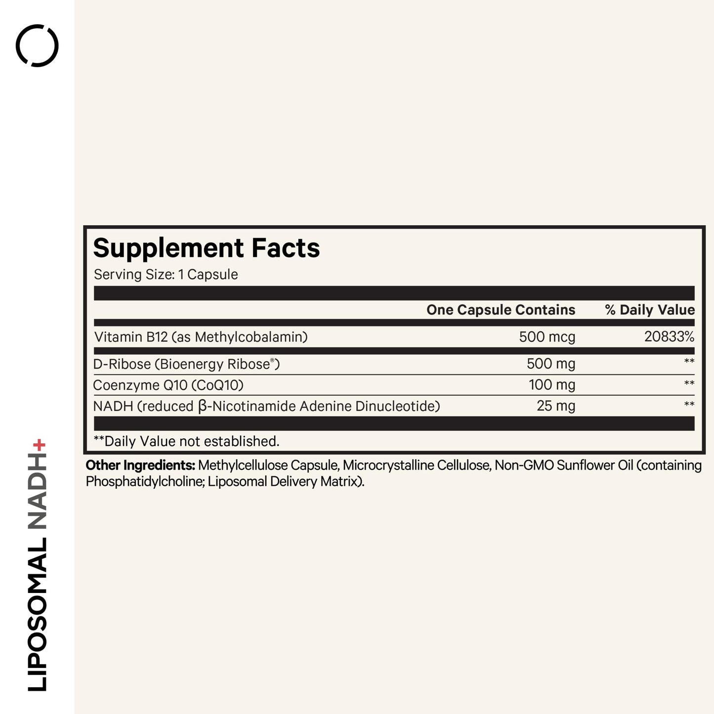 Codeage Liposomal NADH+ Supplement Capsules, 60 Count