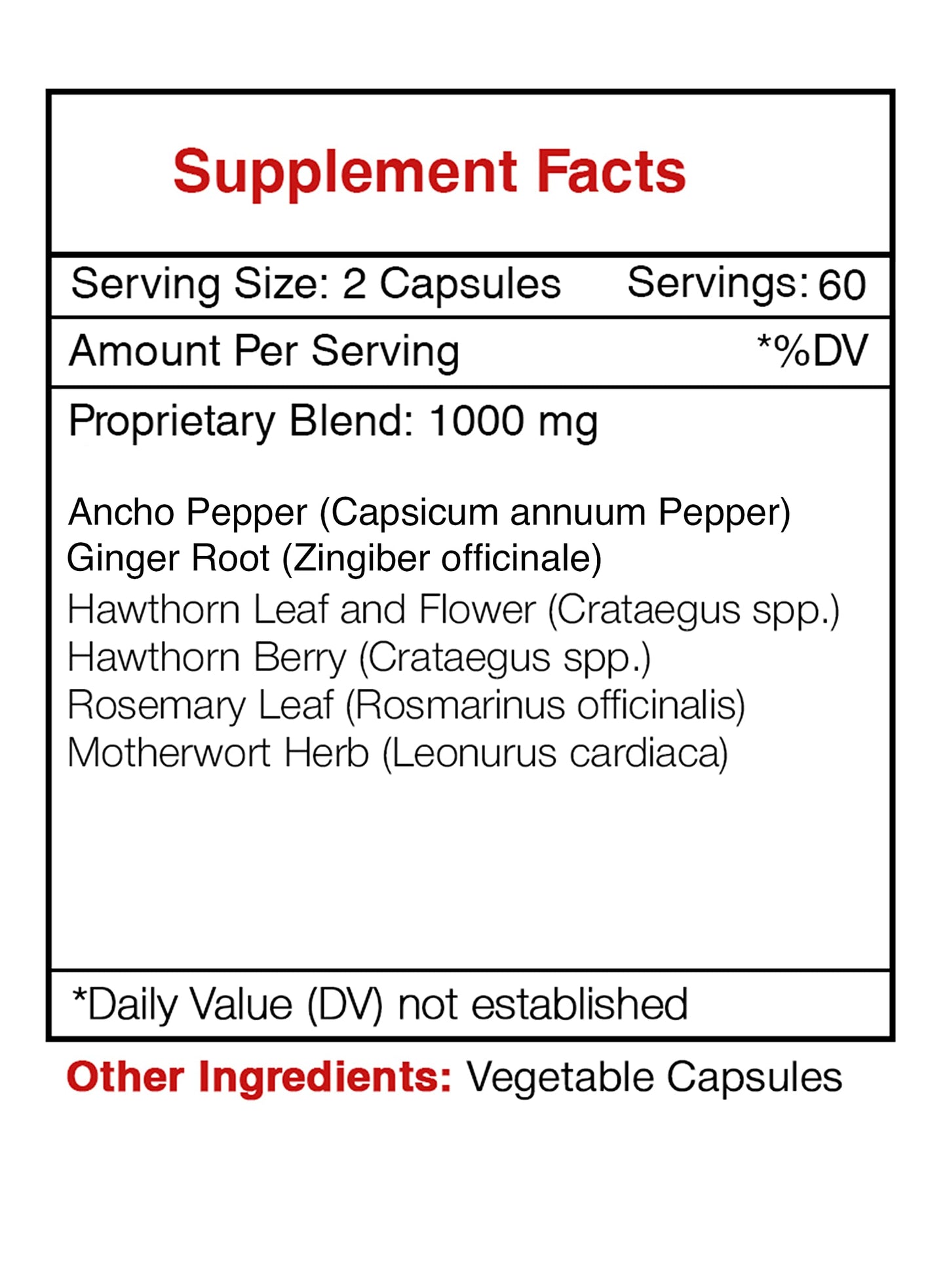 Secrets of the Tribe Tribal Heart, Heart Strenght Formula, Herbal Supplement Blend 120 Capsules