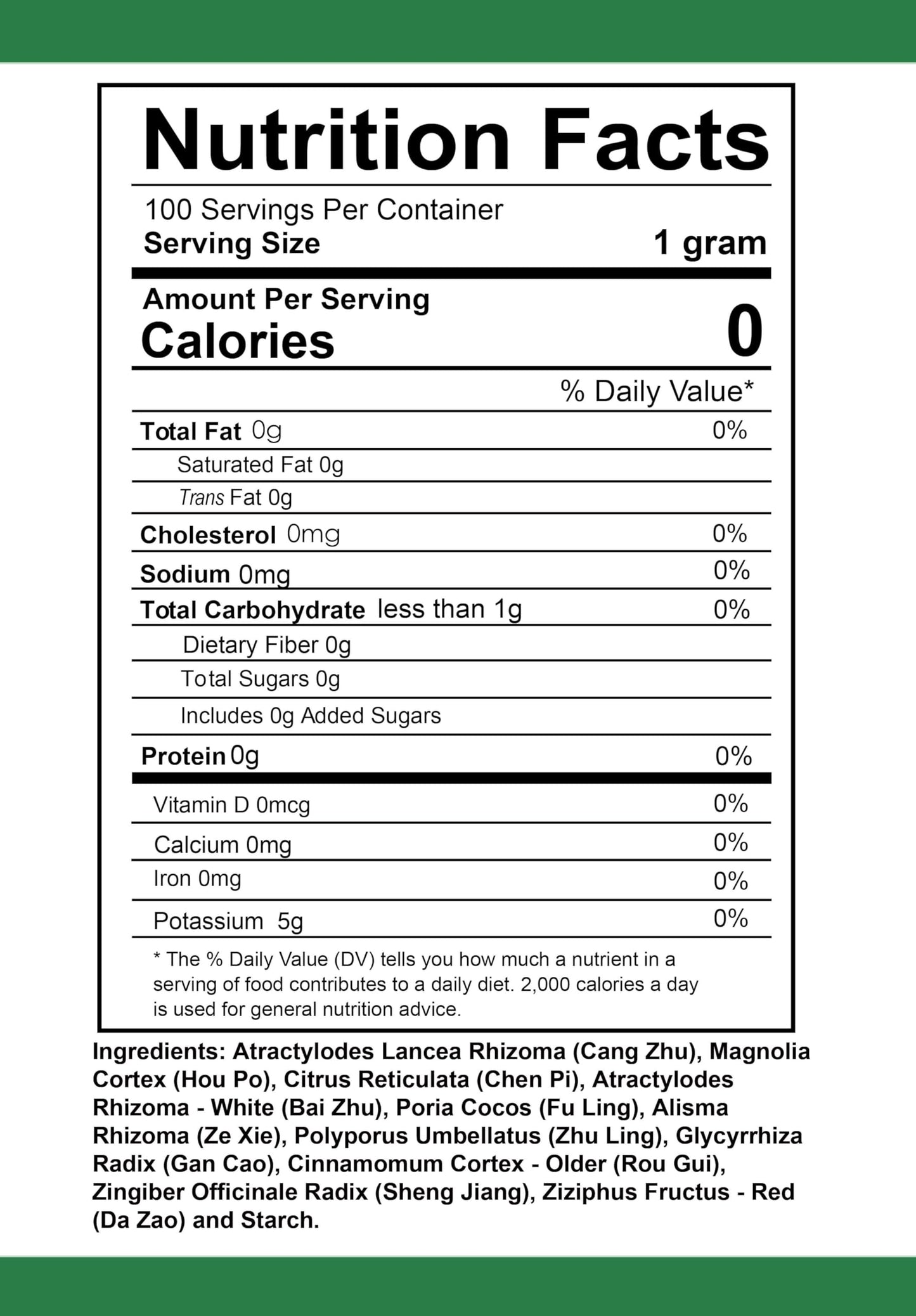 Health Herbal Wei Ling Tang/Magnolia & Hoelen Decoction Granules, Powder, 3.53 oz