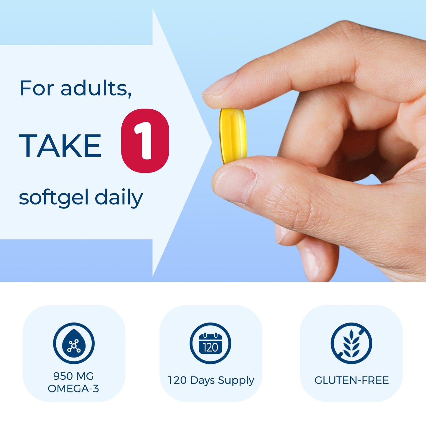 Vitamin World Triple Strength Omega 3 Fish Oil 1360 mg, 120 Softgels