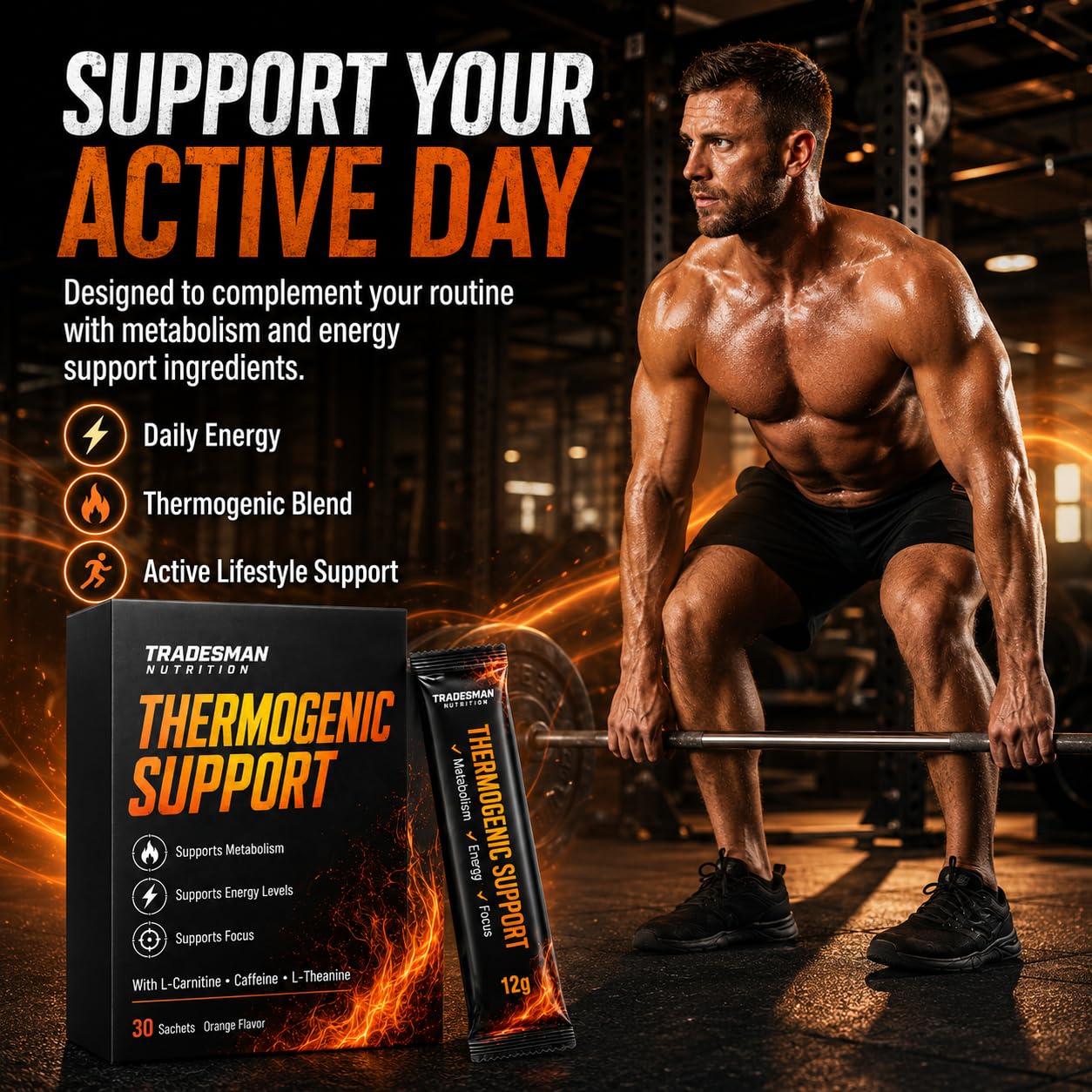 TRADESMAN NUTRITION Shred, Metabolism Support Formula for Energy & Focus Powder 1