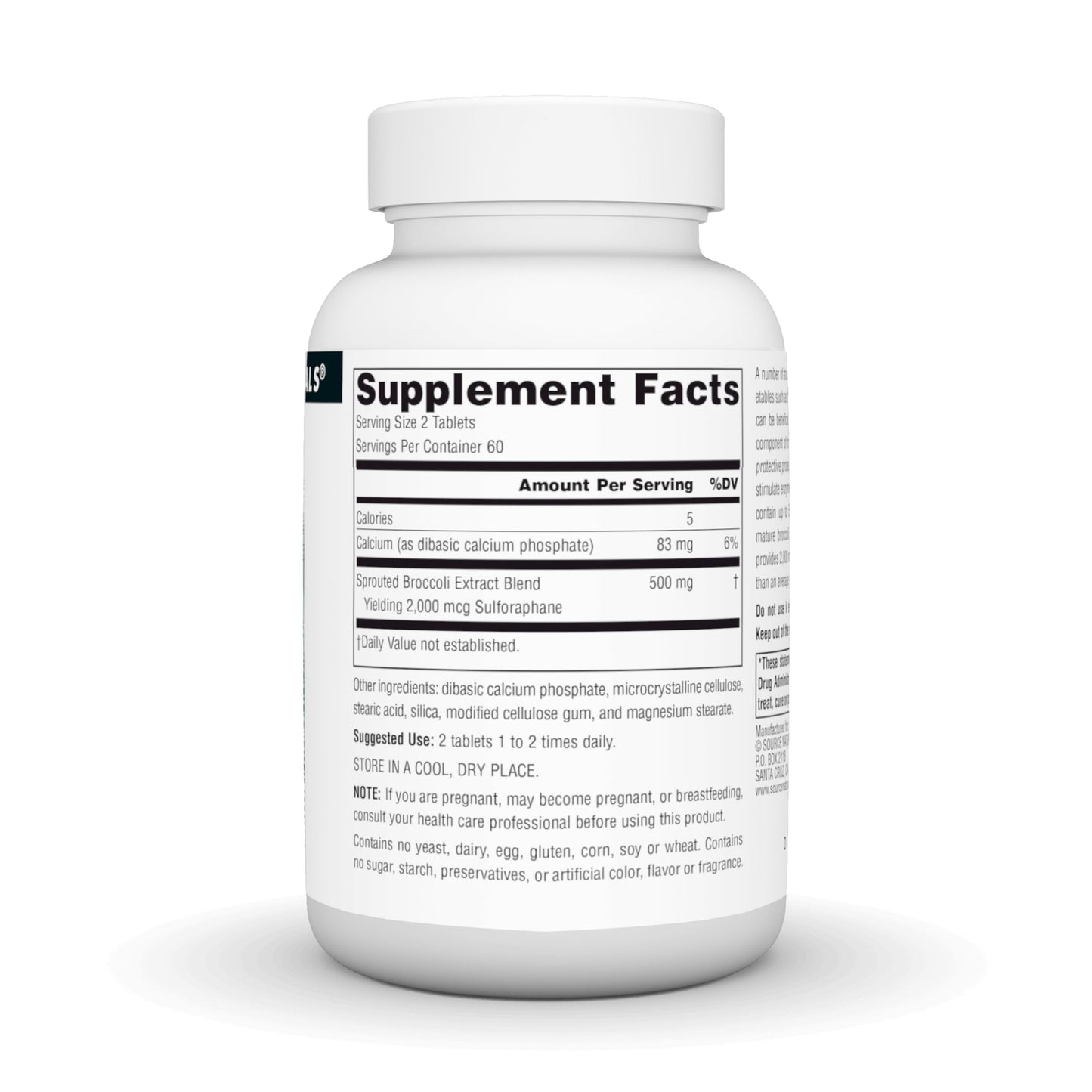 Source Naturals Broccoli Sprouts Extract, 250 mg Tablet, 120 Tablets