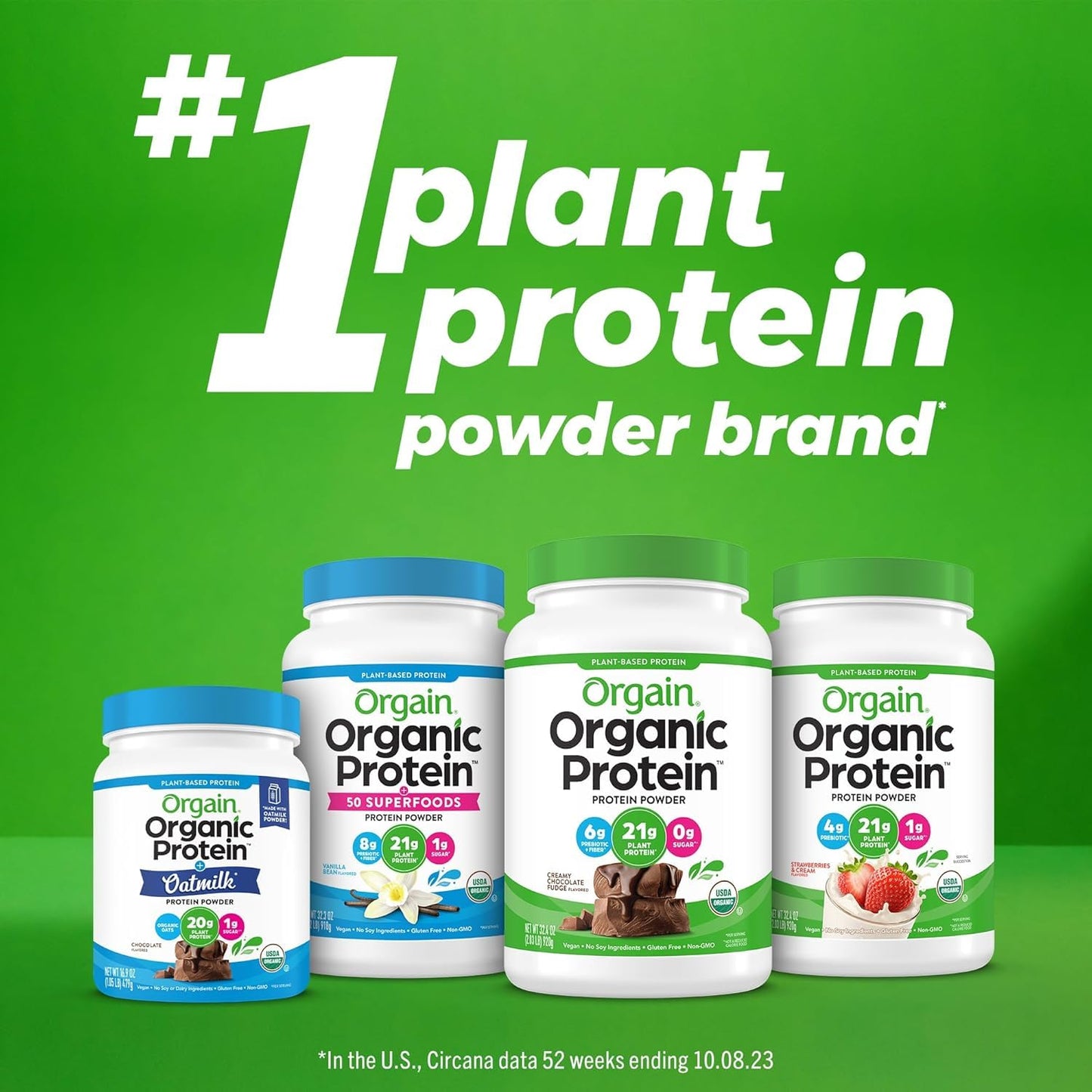 Orgain Organic Vegan Protein Powder Travel Packs Vanilla Bean and Chocolate Fudge, 20 Packets