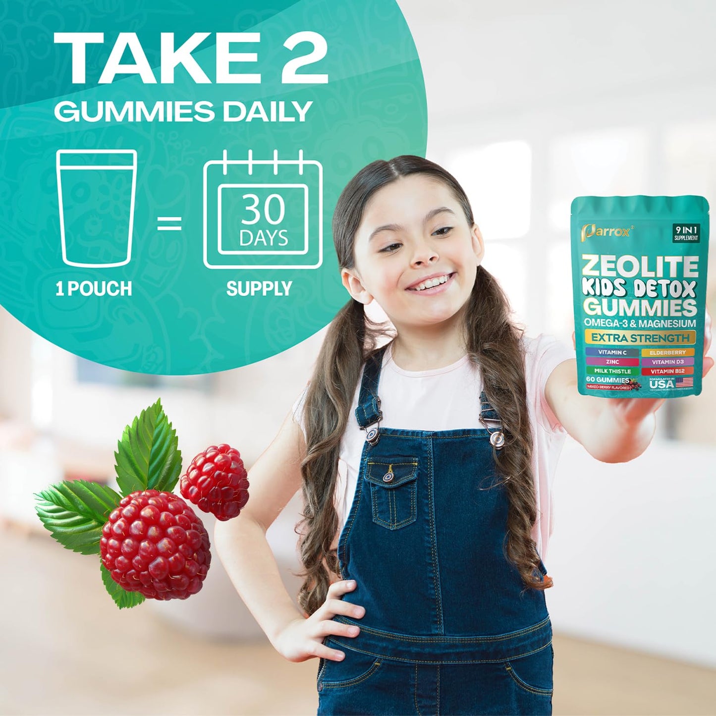 Parrox Zeolite Kids Gummies, 60 Gummies