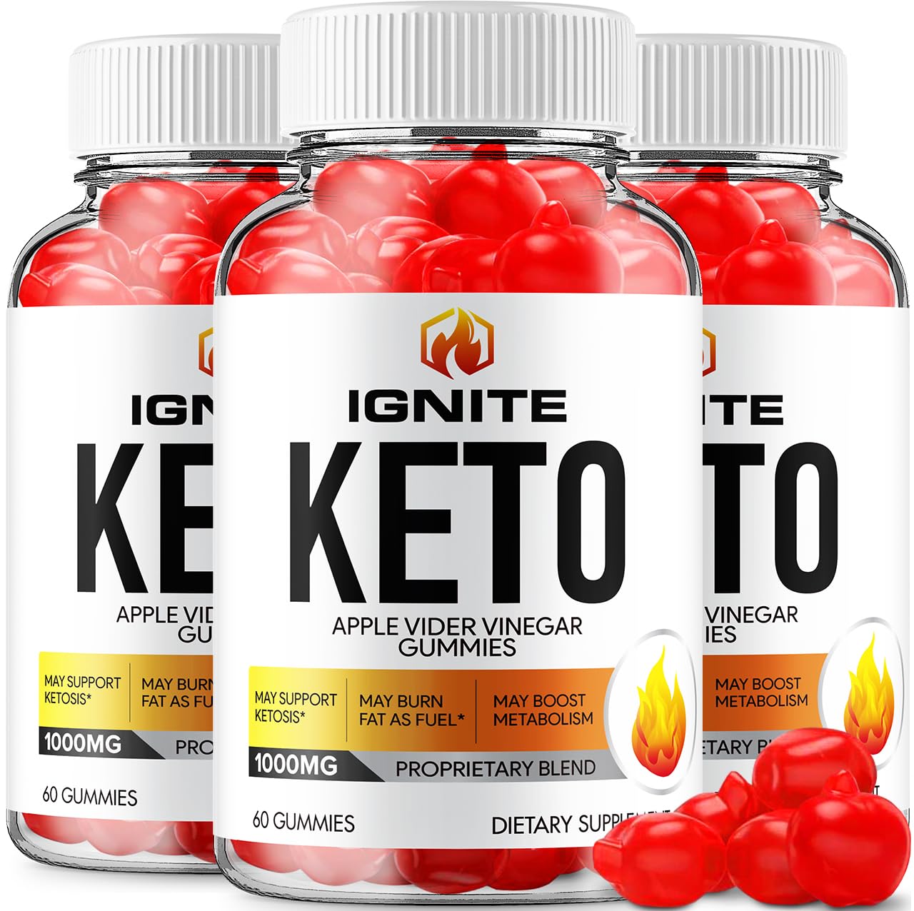 Indelo Ignite Keto ACV Gummies 180 Gummies