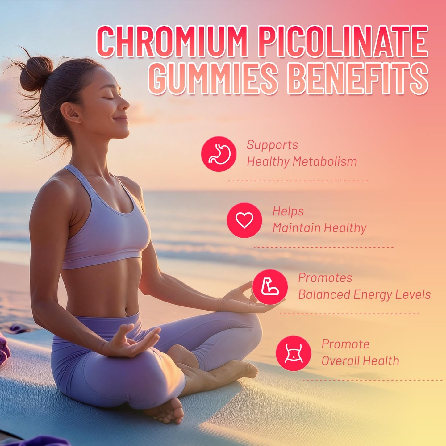 Agumoon Chromium Picolinate Gummy 1000 mcg, 60 Gummies
