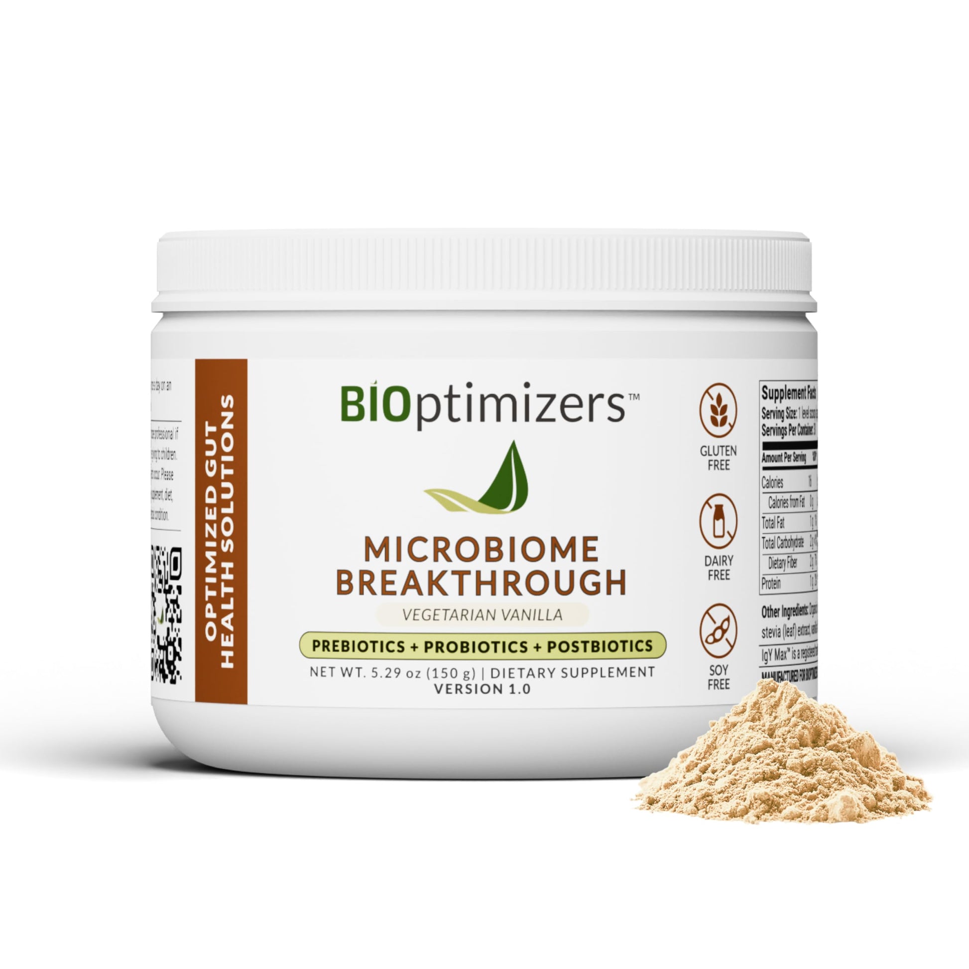 BIOptimizers Microbiome Breakthrough Gut Support Powder 30 Servings