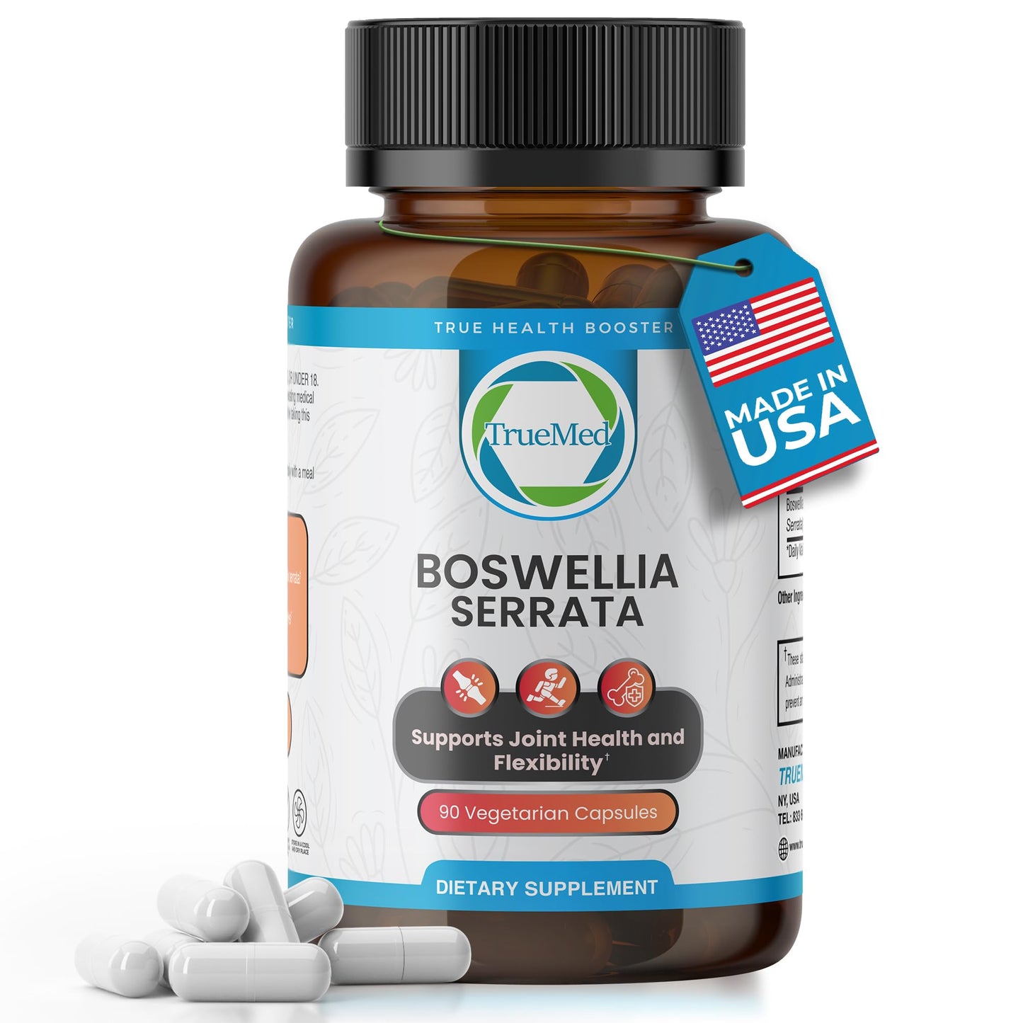 TRUEMED Boswellia Serrata 600mg 65 Boswellic Acid Extract Capsule, 90 Veg Capsules