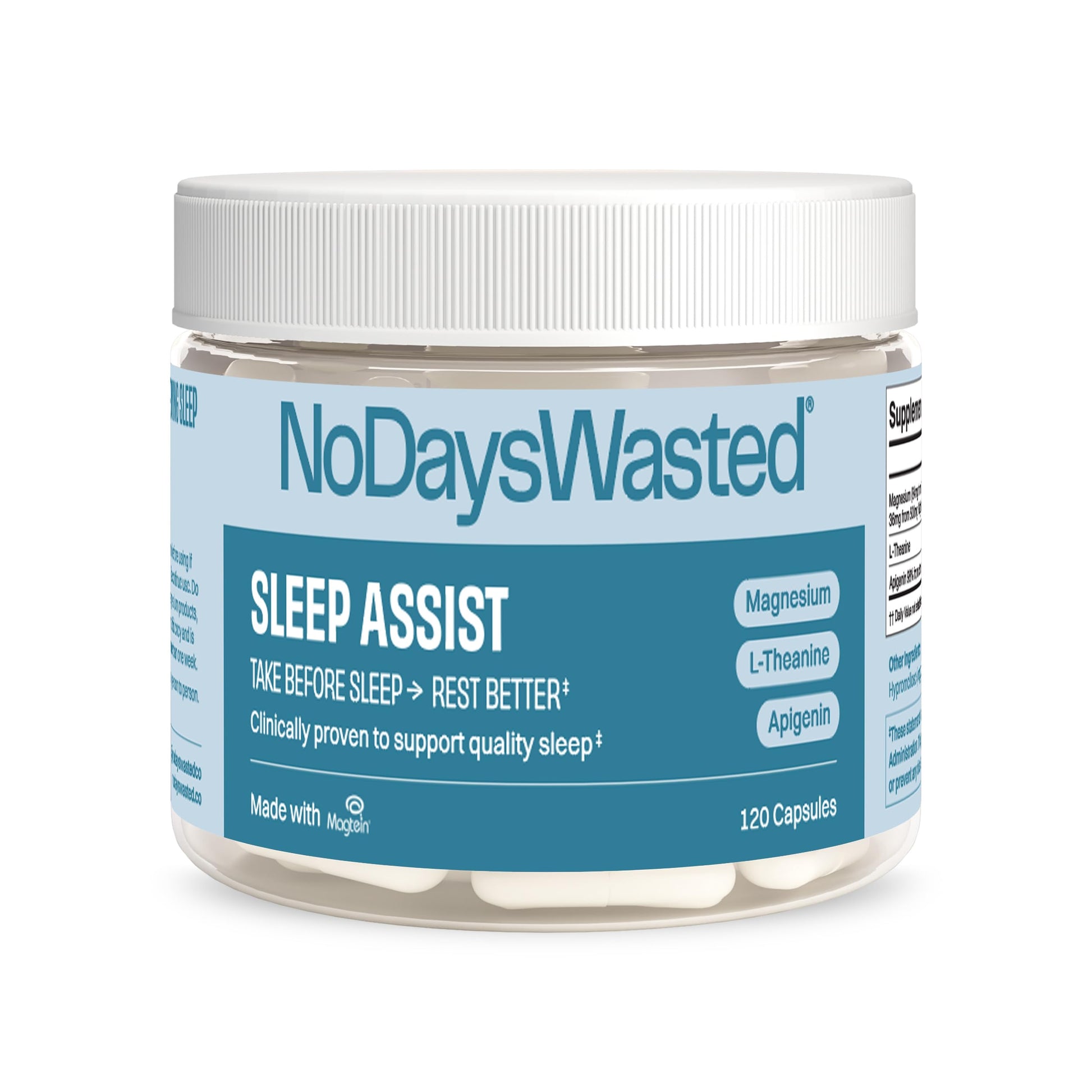 No Days Wasted Magnesium Supplement Capsules 120 Count