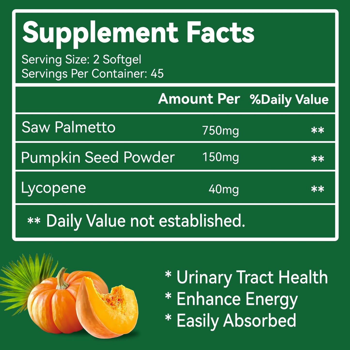 EAZGOO Saw Palmetto Supplement Capsule, Saw Palmetto Extract 750mg, 180 Capsules