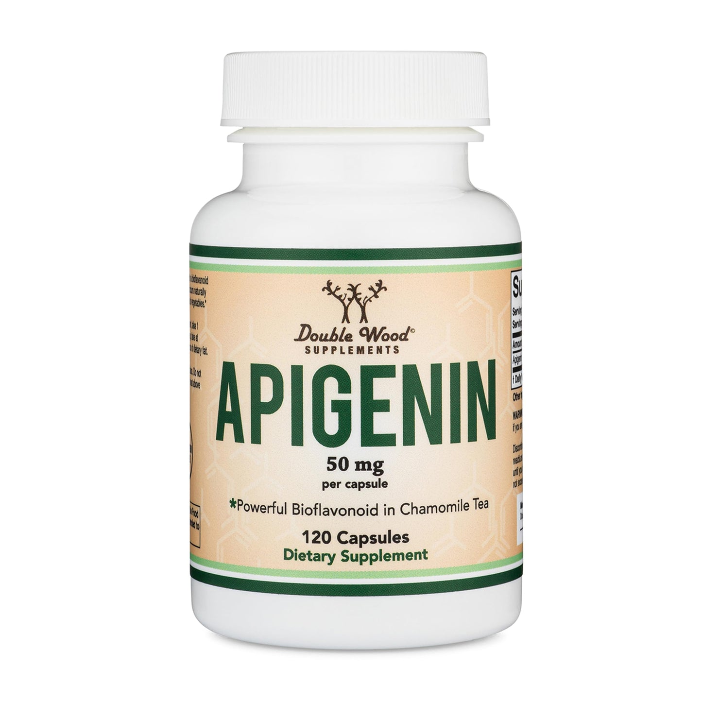 Double Wood Supplements Apigenin 50mg Capsule 120 Count