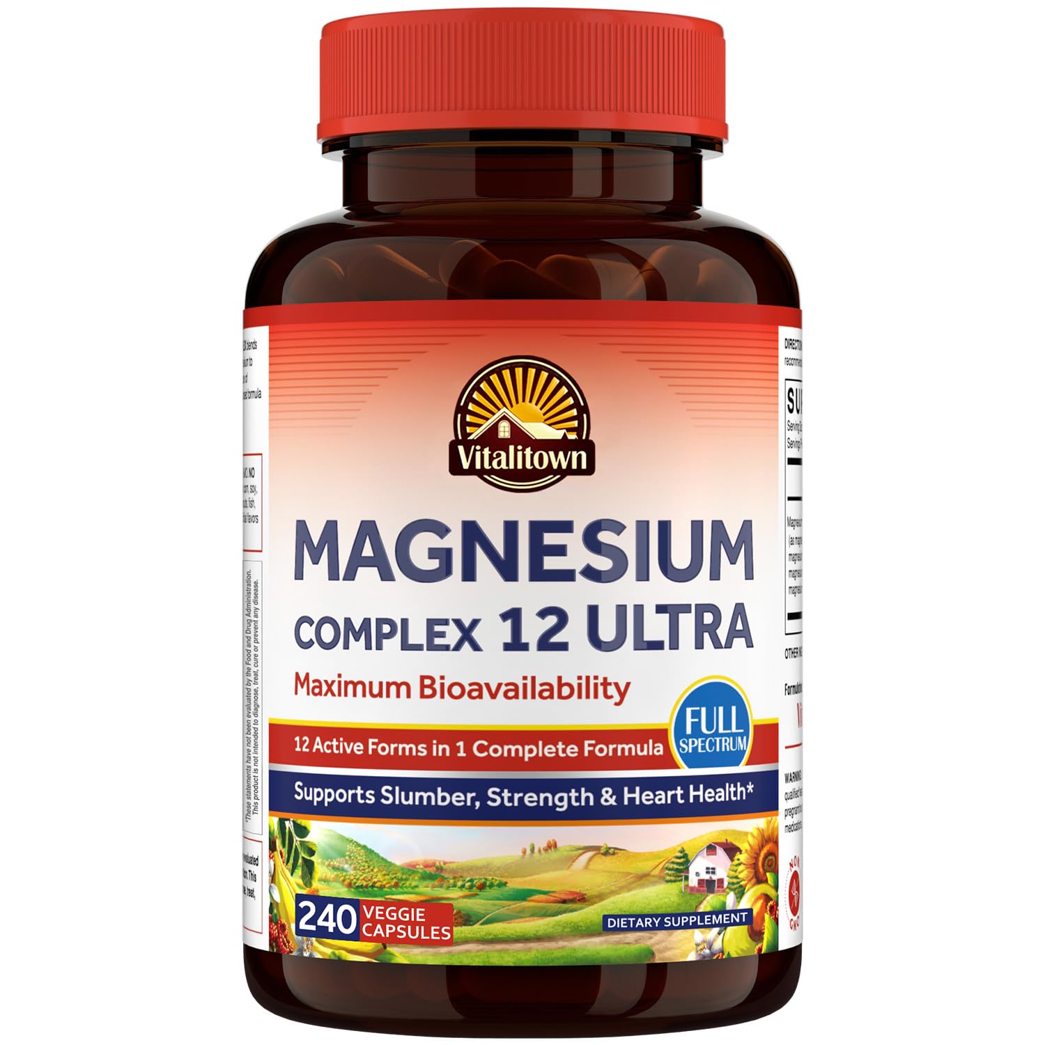 Vitalitown Magnesium Complex Supplement Capsules, 240 Capsules