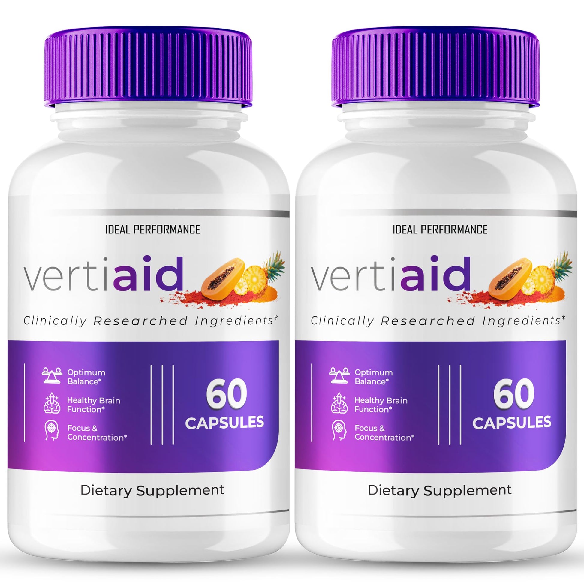 Ideal Performance VertiAid Brain and Memory Supplement Capsules 120 Count