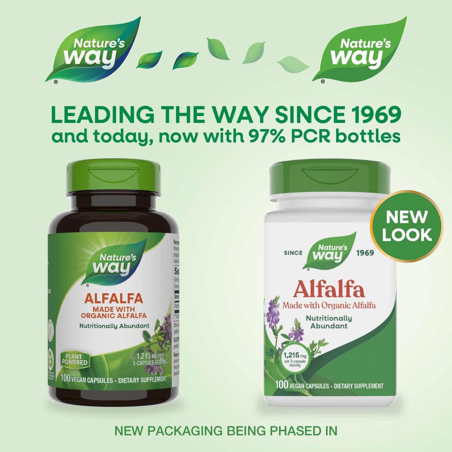 Nature's Way Organic Alfalfa Young Harvest Capsules, 100 Count