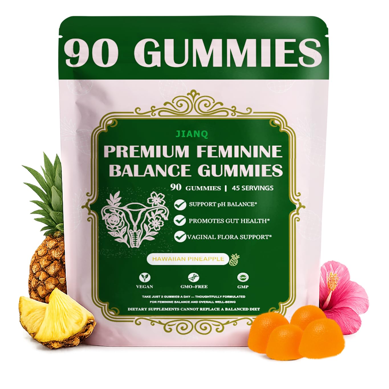 JianQ Premium Feminine Balance for Women - 90 Gummies