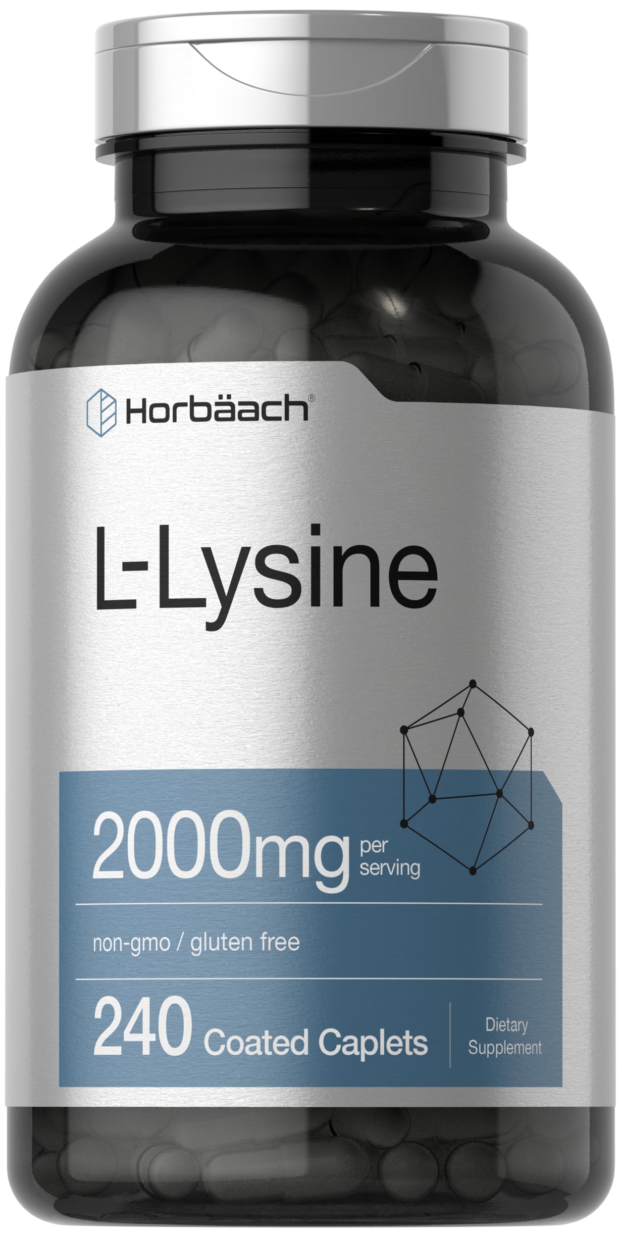 Horbäach L-Lysine Supplement 2000mg Caplets 240