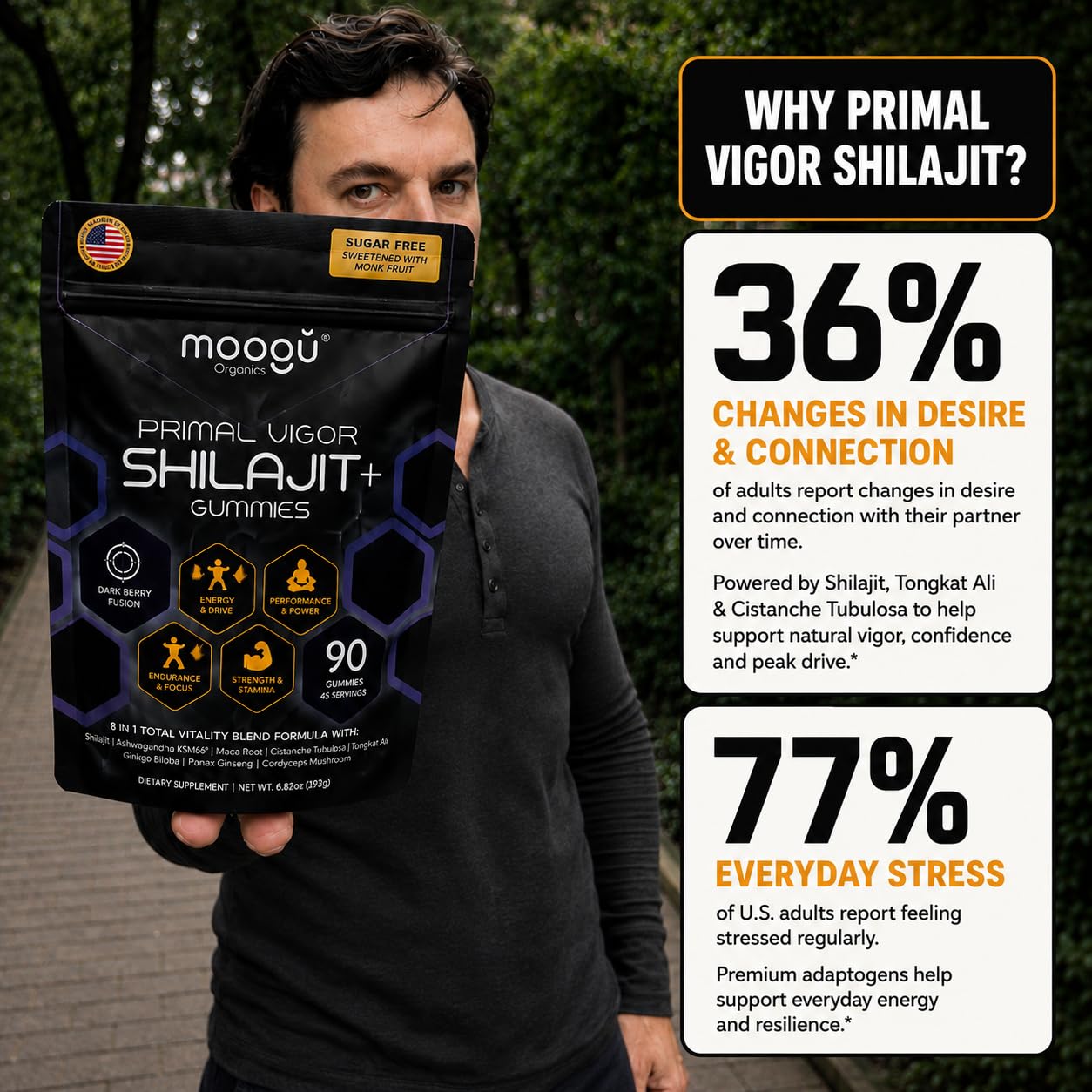 Moogǔ Organics Shilajit 6000mg Gummies, 90 Count