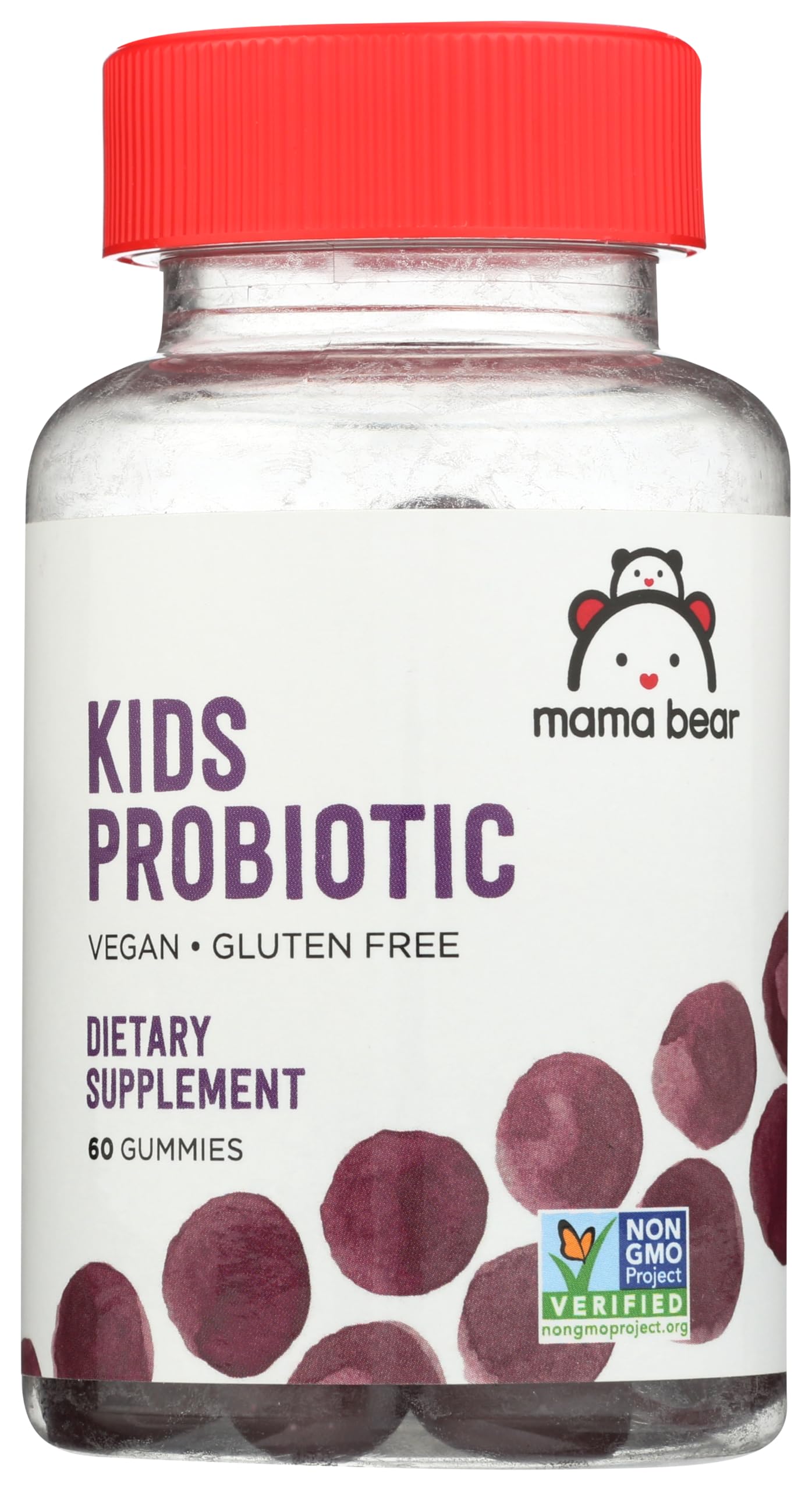 Mama Bear Vegan Probiotic Berry, 60 Gummies