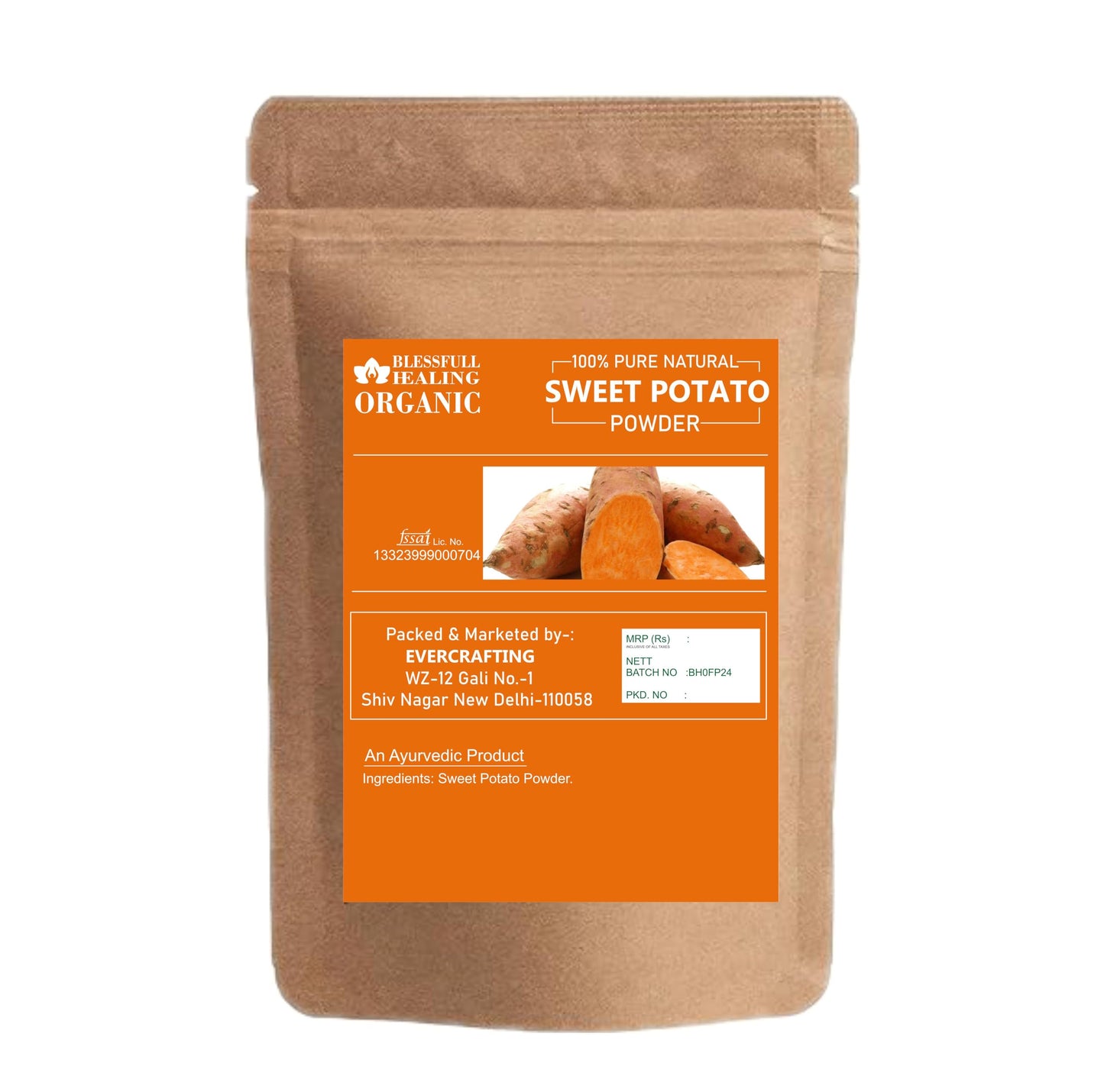 Blessfull Healing Organic Sweet Potato Powder, 10.58 oz (300 g)