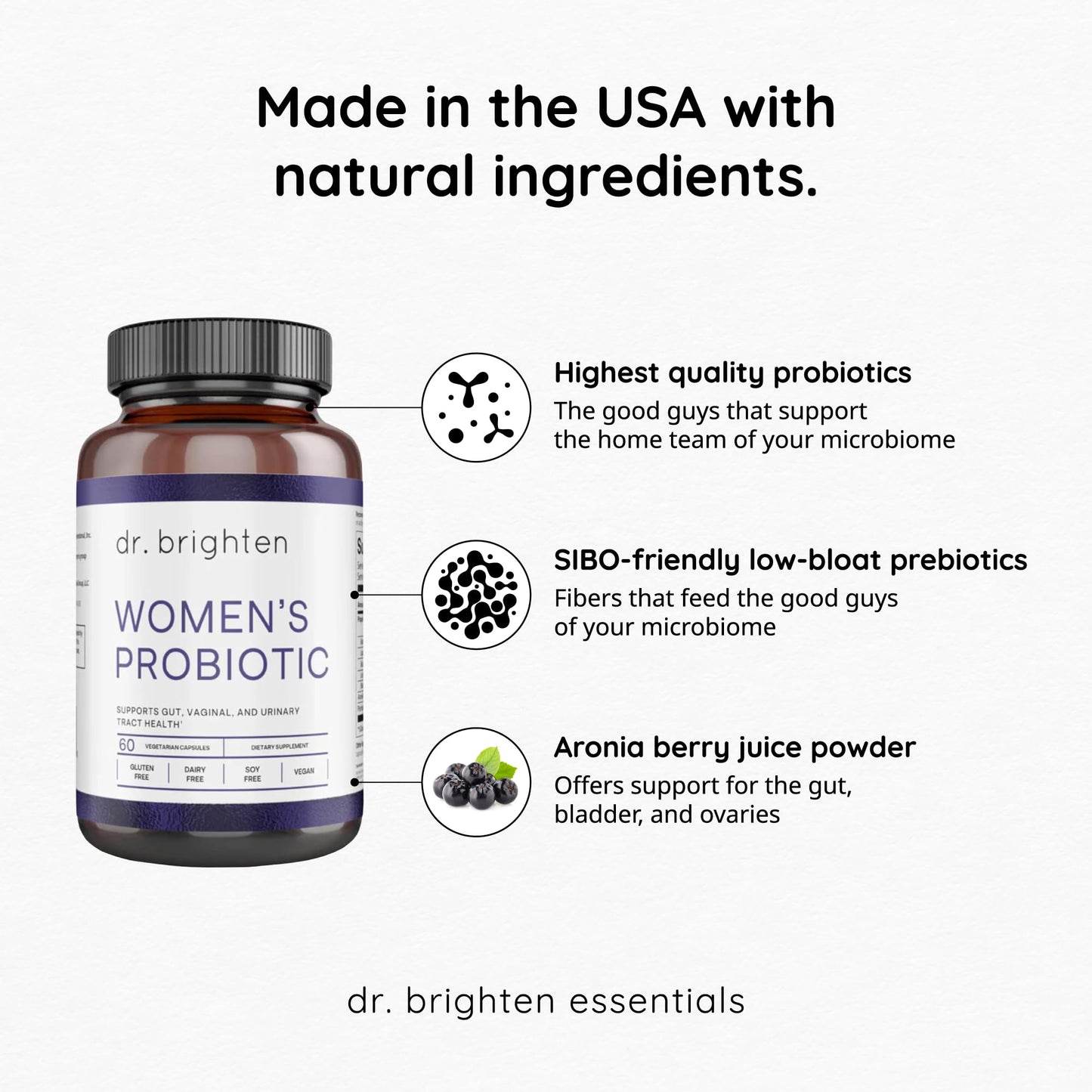 Dr. Brighten Women’s Probiotic Capsule, 60 Count