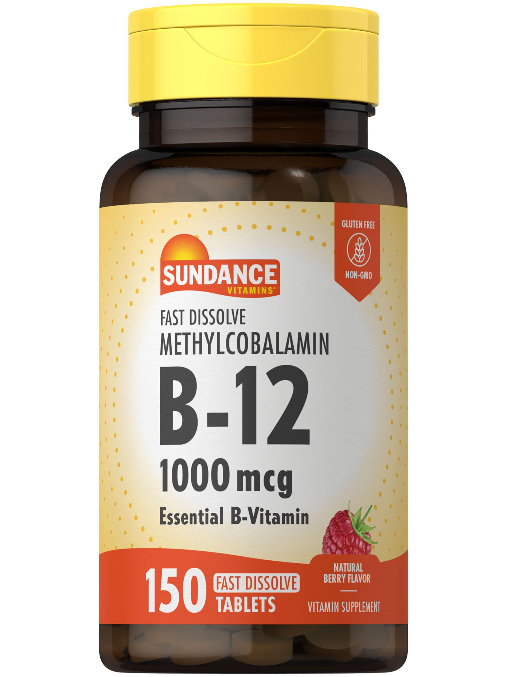 Sundance B-12 Methylcobalamin 1,000 mcg Fast Dissolve Tablets, 150 Count