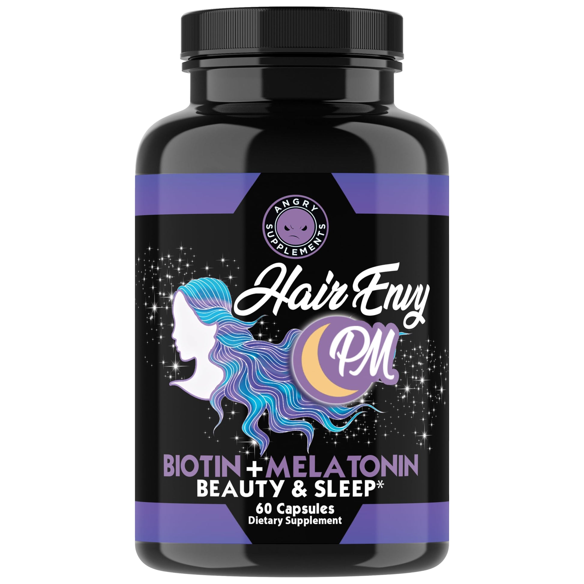 Angry Supplements Hair Envy PM 60 Capsules