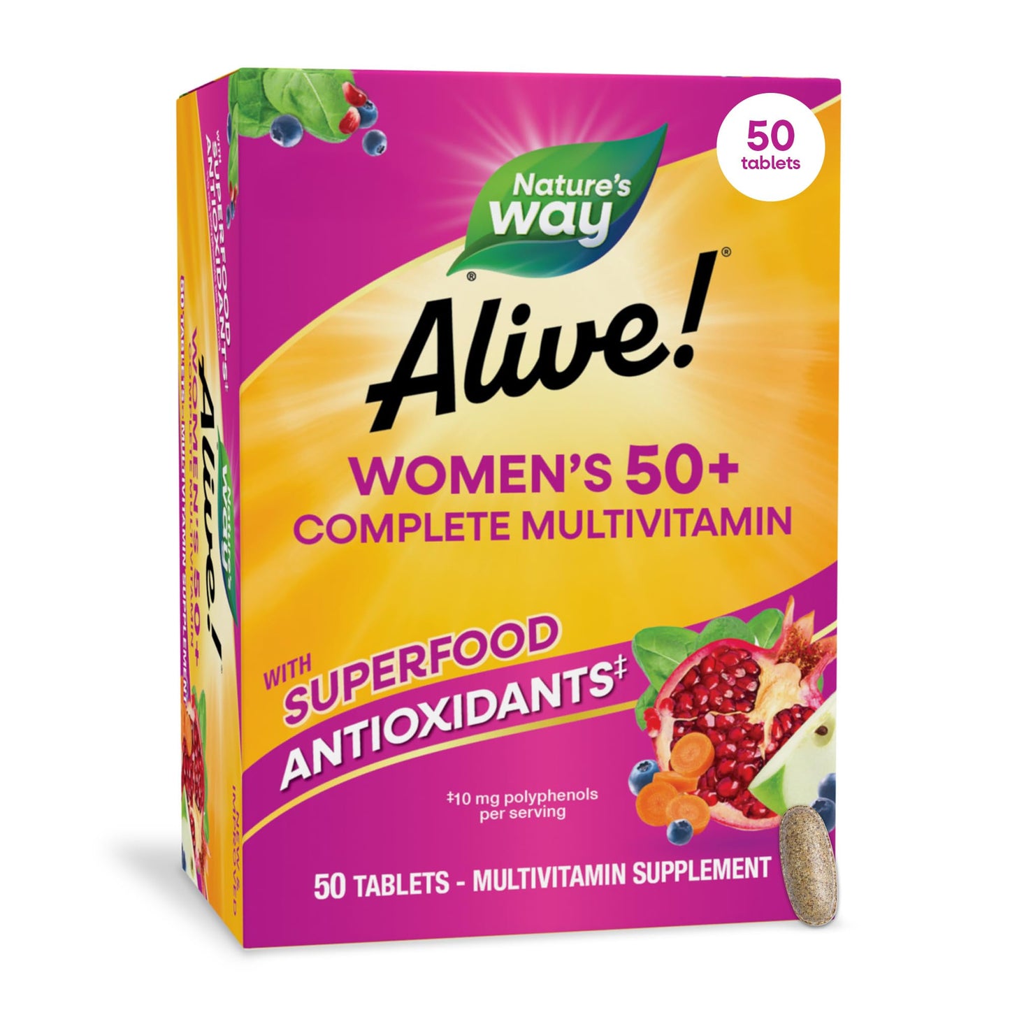 Nature's Way Alive! Women's 50 Plus Complete Multivitamin, 50 Tablets