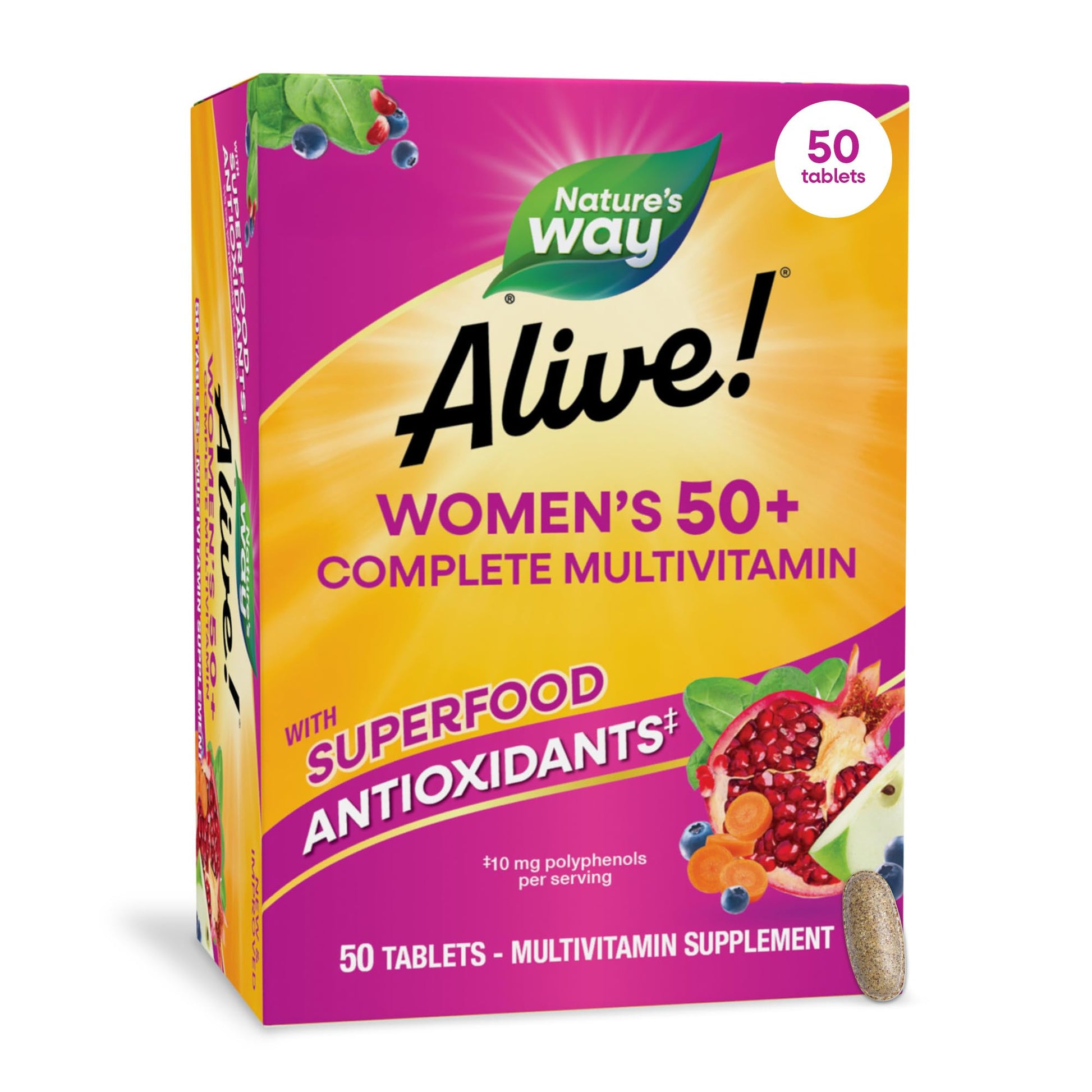 Nature's Way Alive! Women's 50 Plus Complete Multivitamin, 50 Tablets