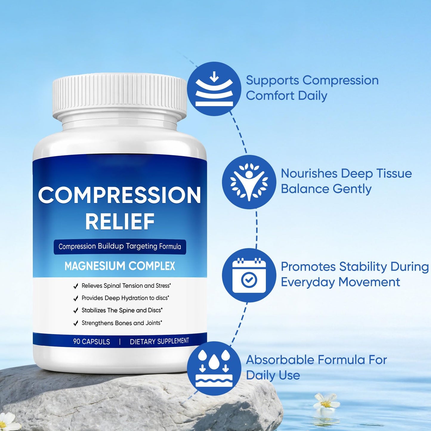Slifthistle Mentara 8-in-1 Magnesium Complex Capsules, 1000mg, 90 Capsules
