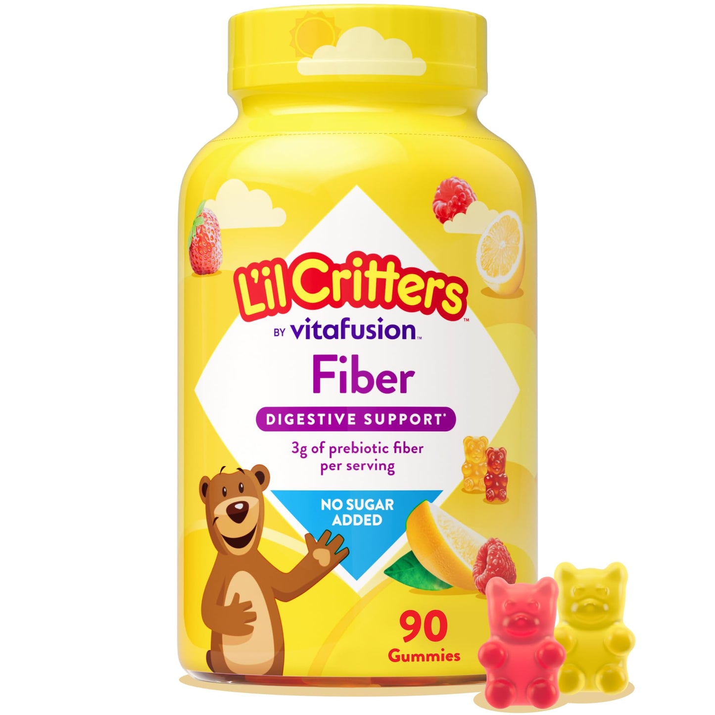 Lil Critters Kids Fiber Gummy Bears Supplement, 90 Count